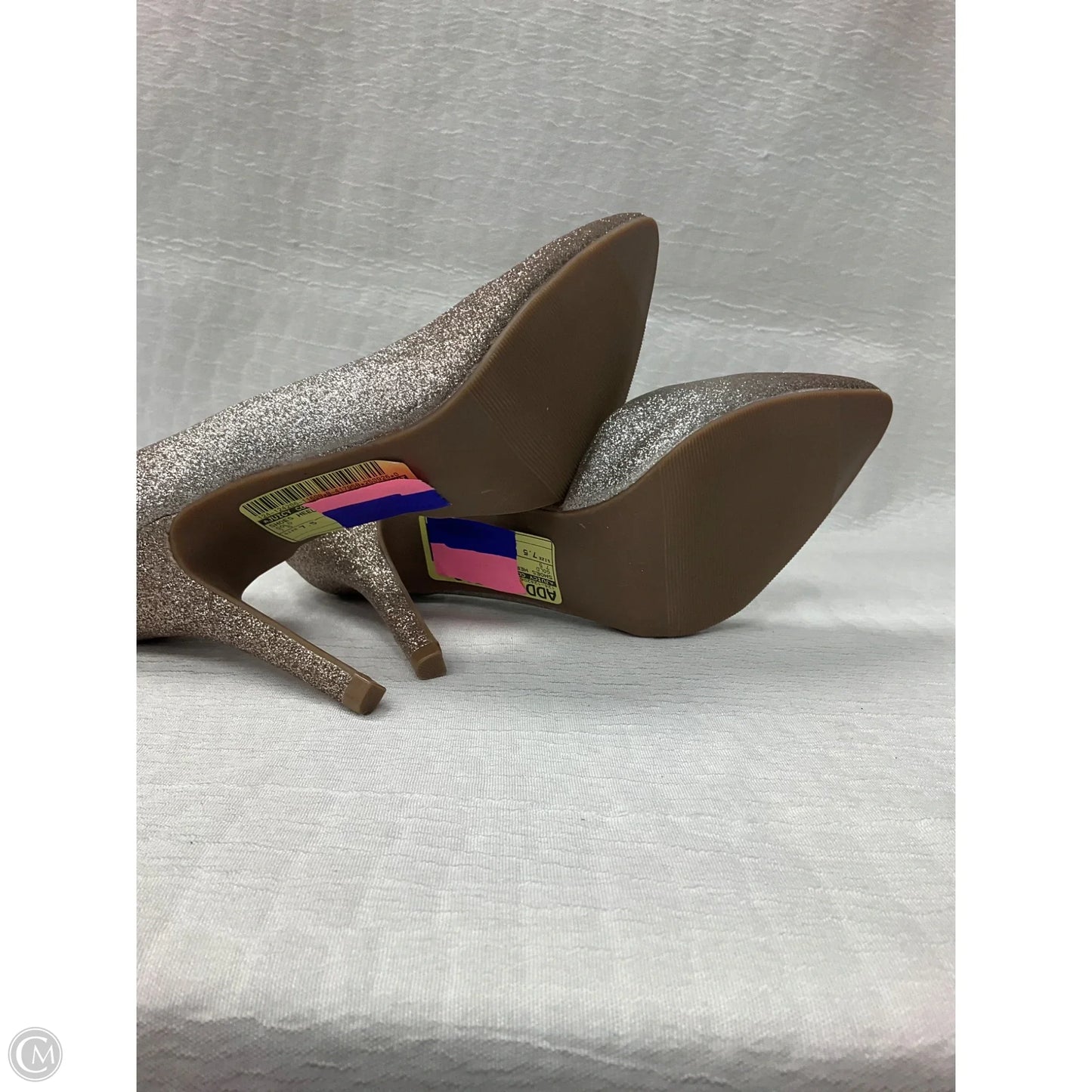 Shoes Heels Stiletto By Juicy Couture In Gold, Size: 7.5