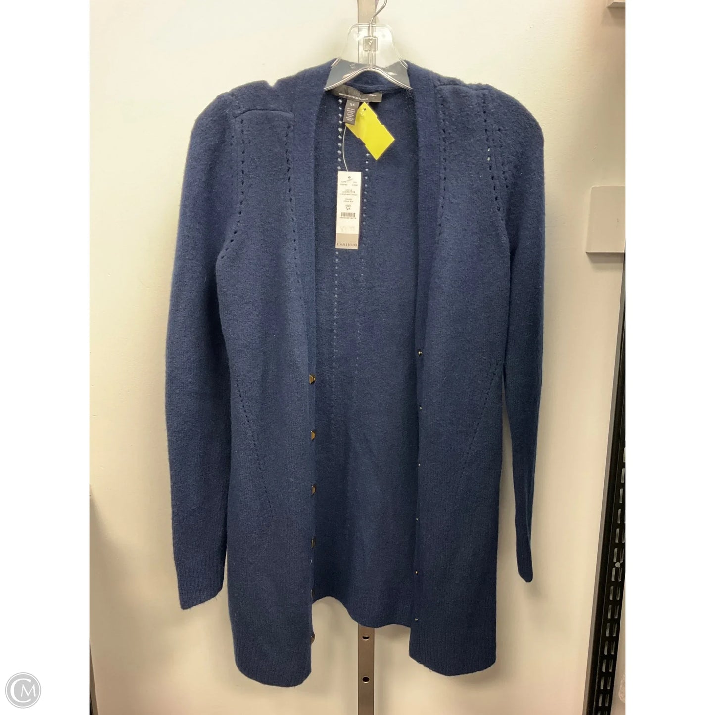 Sweater Cardigan By White House Black Market In Navy, Size: Xs