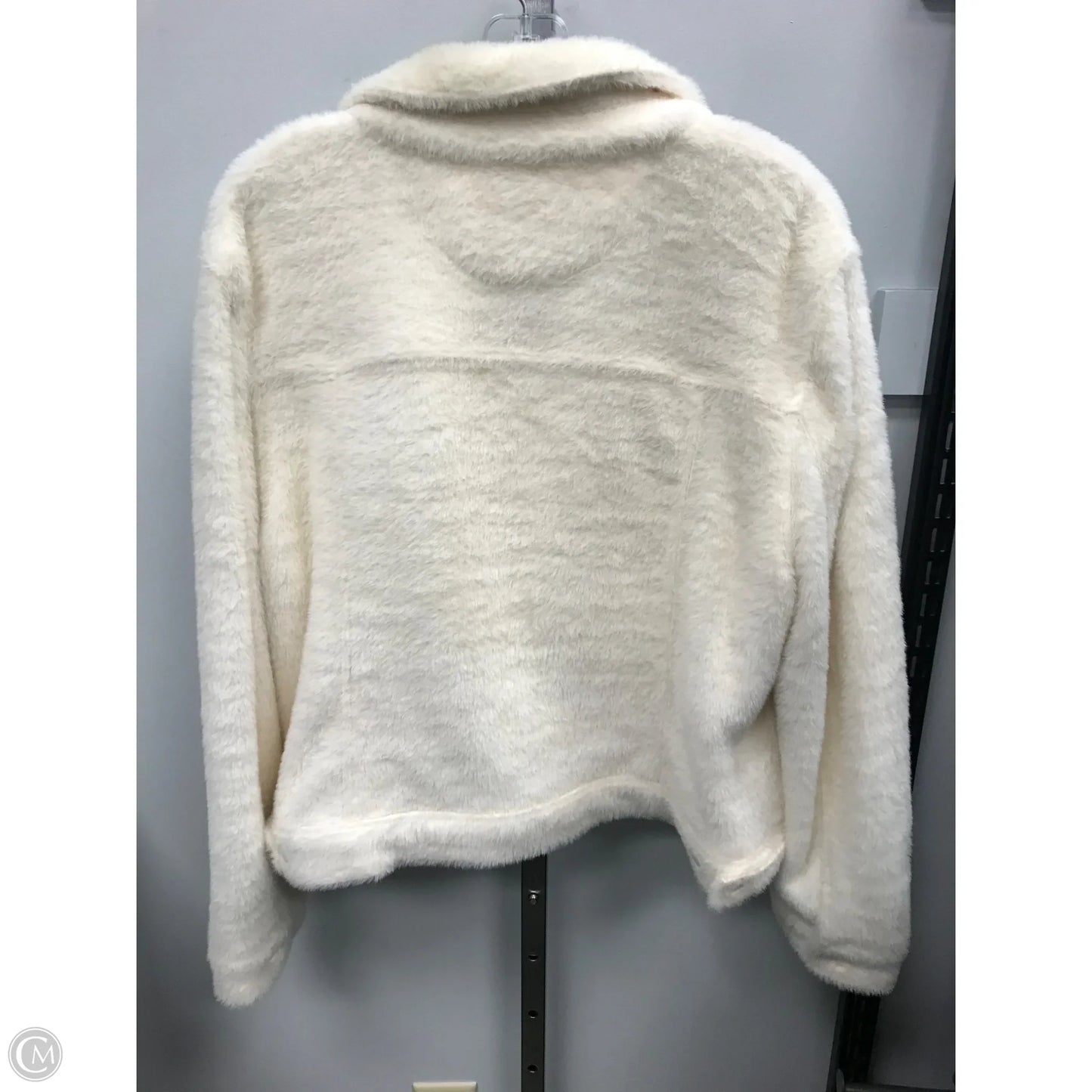 Jacket Faux Fur & Sherpa By Banana Republic In Cream, Size: Xl