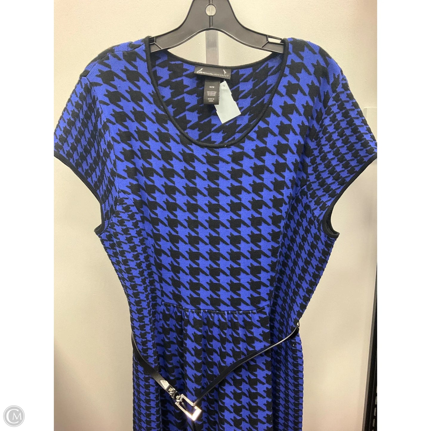 Dress Casual Short By Lane Bryant In Black & Blue, Size: Xl
