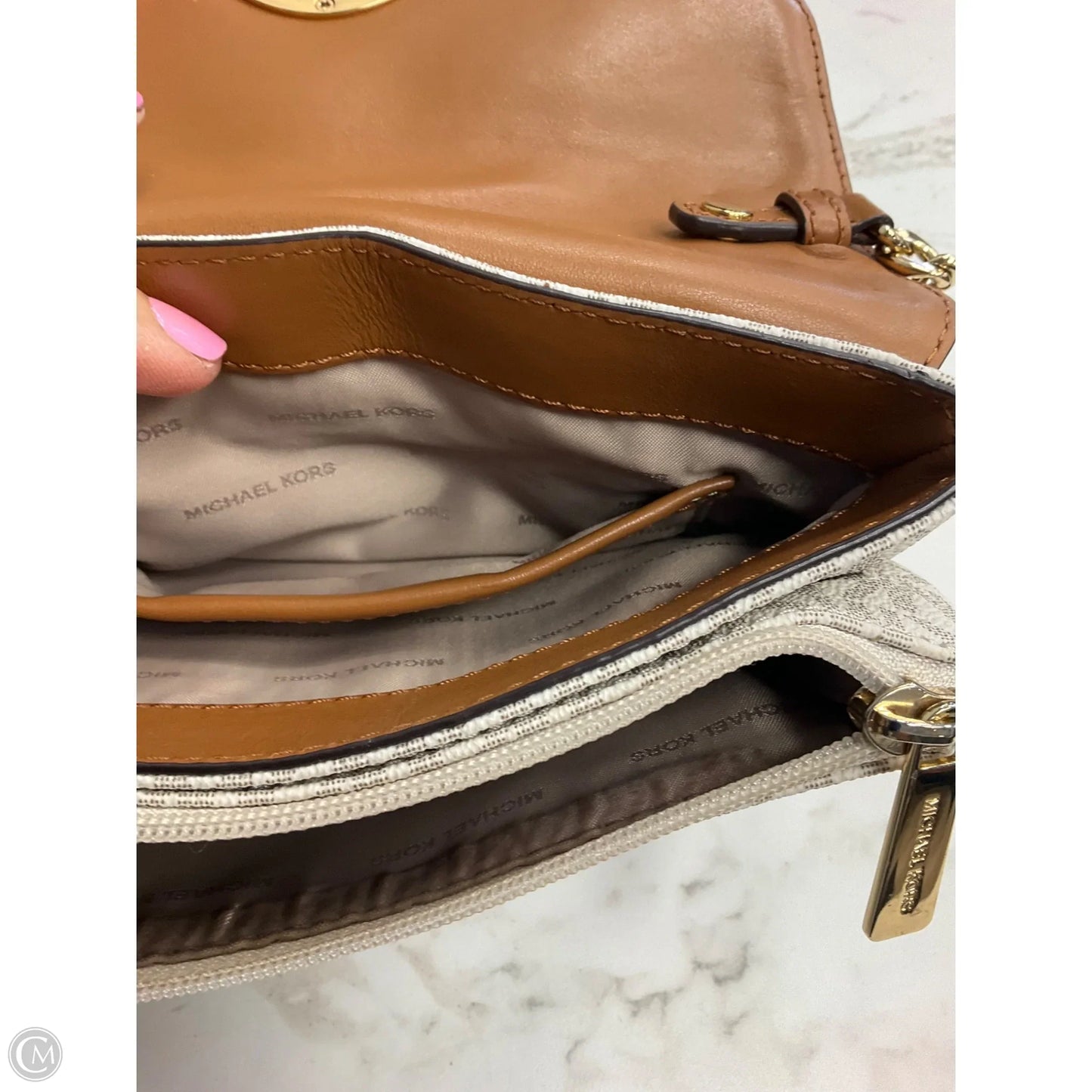 Crossbody Designer By Michael Kors, Size: Medium