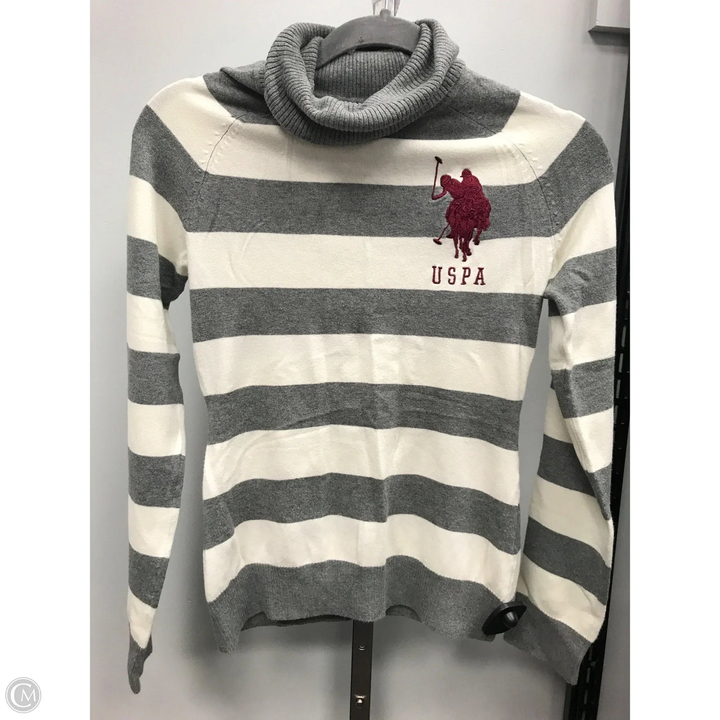 Sweater By Polo Ralph Lauren In Striped Pattern, Size: M