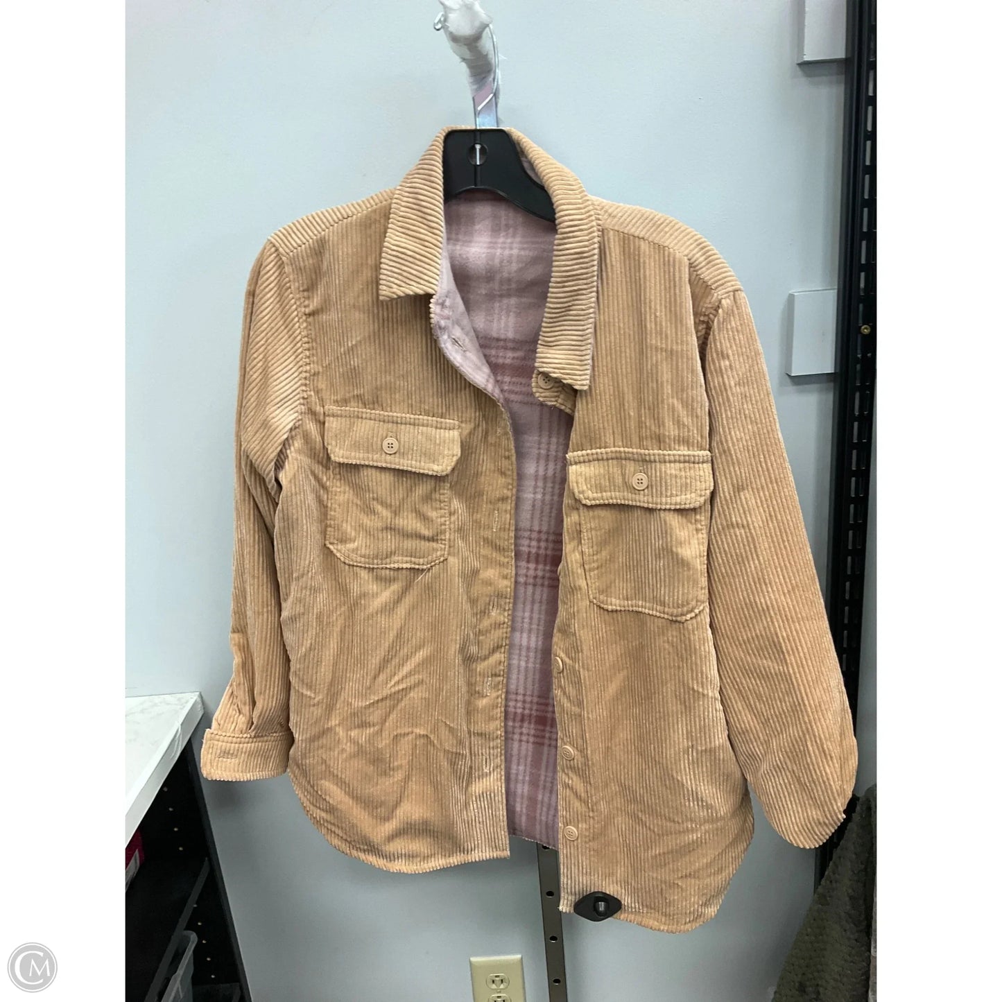 Top Long Sleeve By Love Tree In Pink & Tan, Size: S