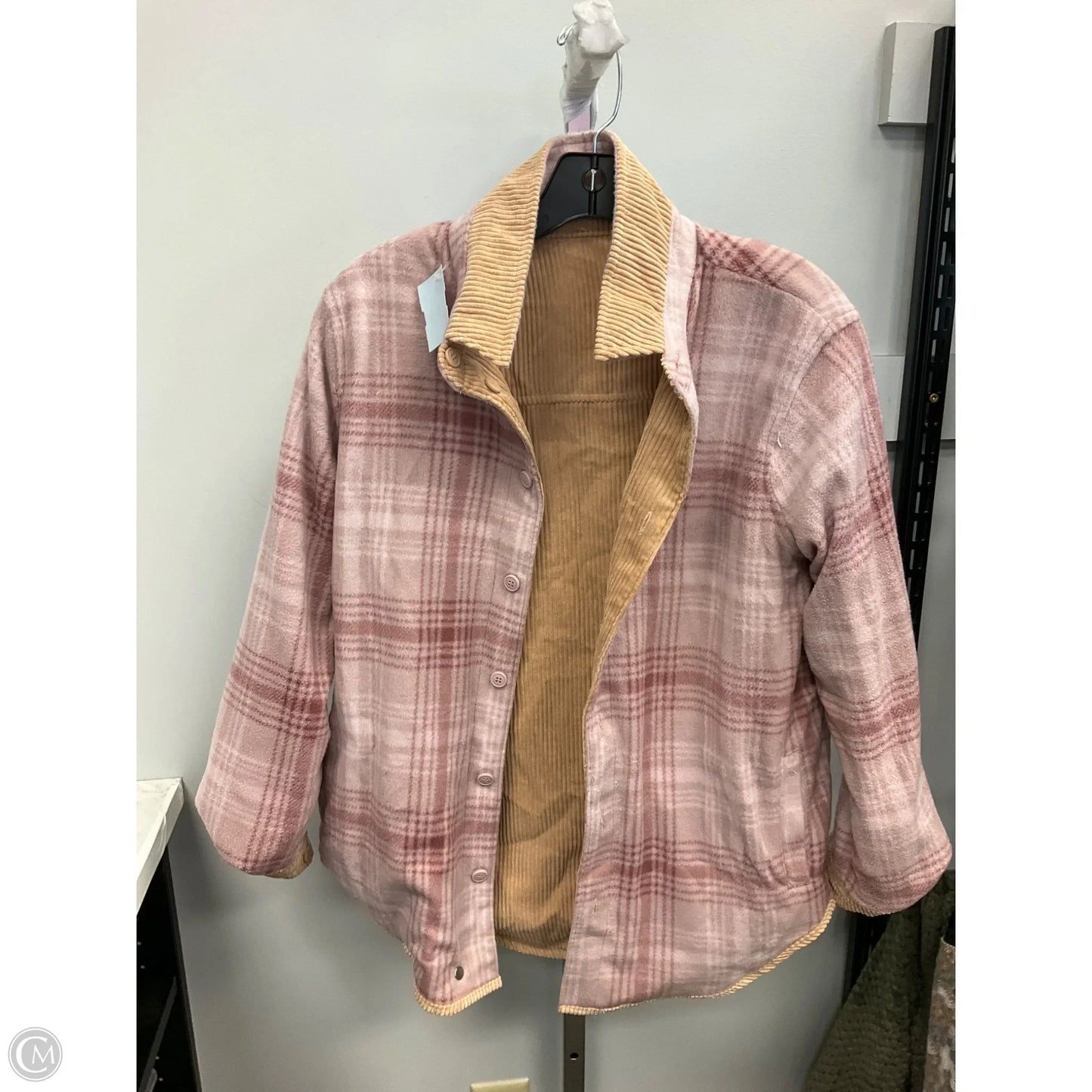 Top Long Sleeve By Love Tree In Pink & Tan, Size: S