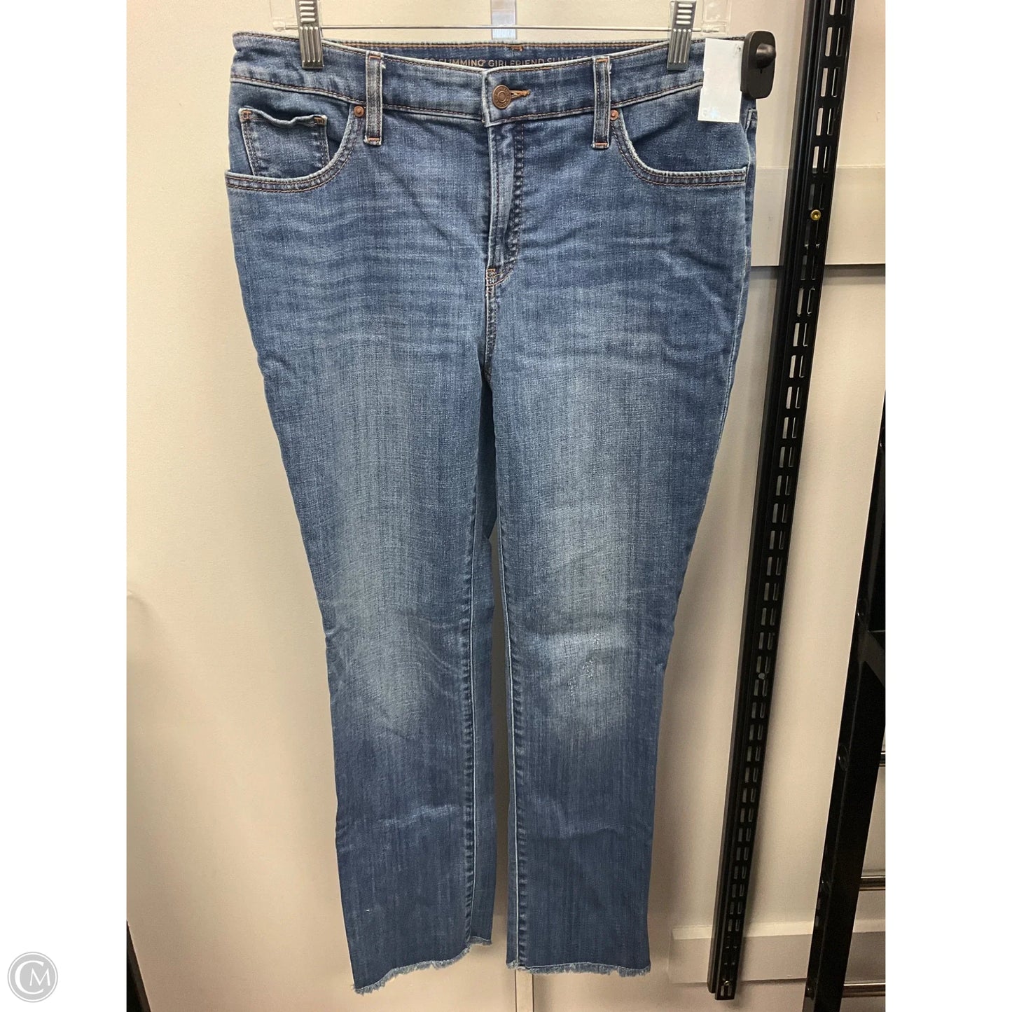 Jeans Straight By Chicos In Blue Denim, Size: 6