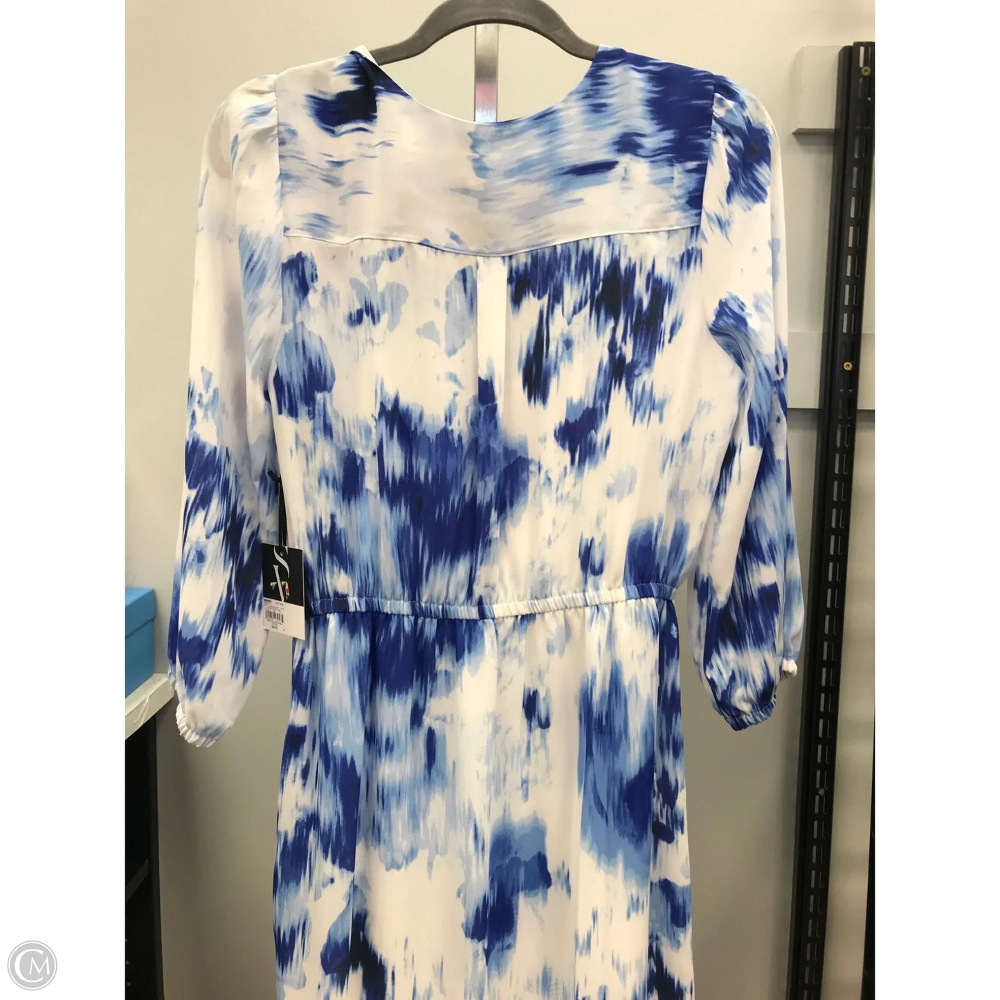 Dress Casual Short By Simply Vera In Blue & White, Size: S