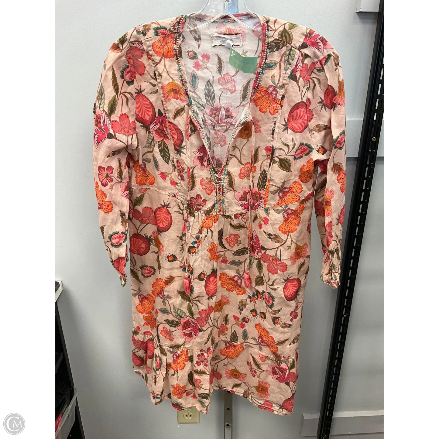 Dress Casual Midi By Johnny Was In Floral Print, Size: Xs