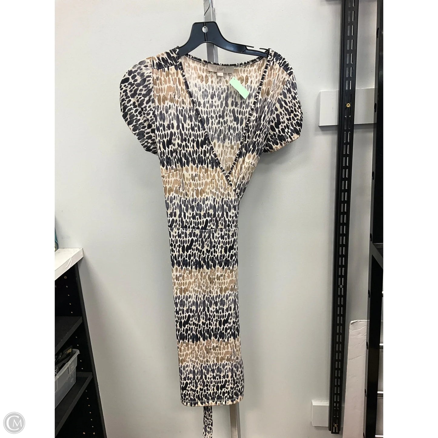Dress Casual Short By Loft In Blue & Cream, Size: M