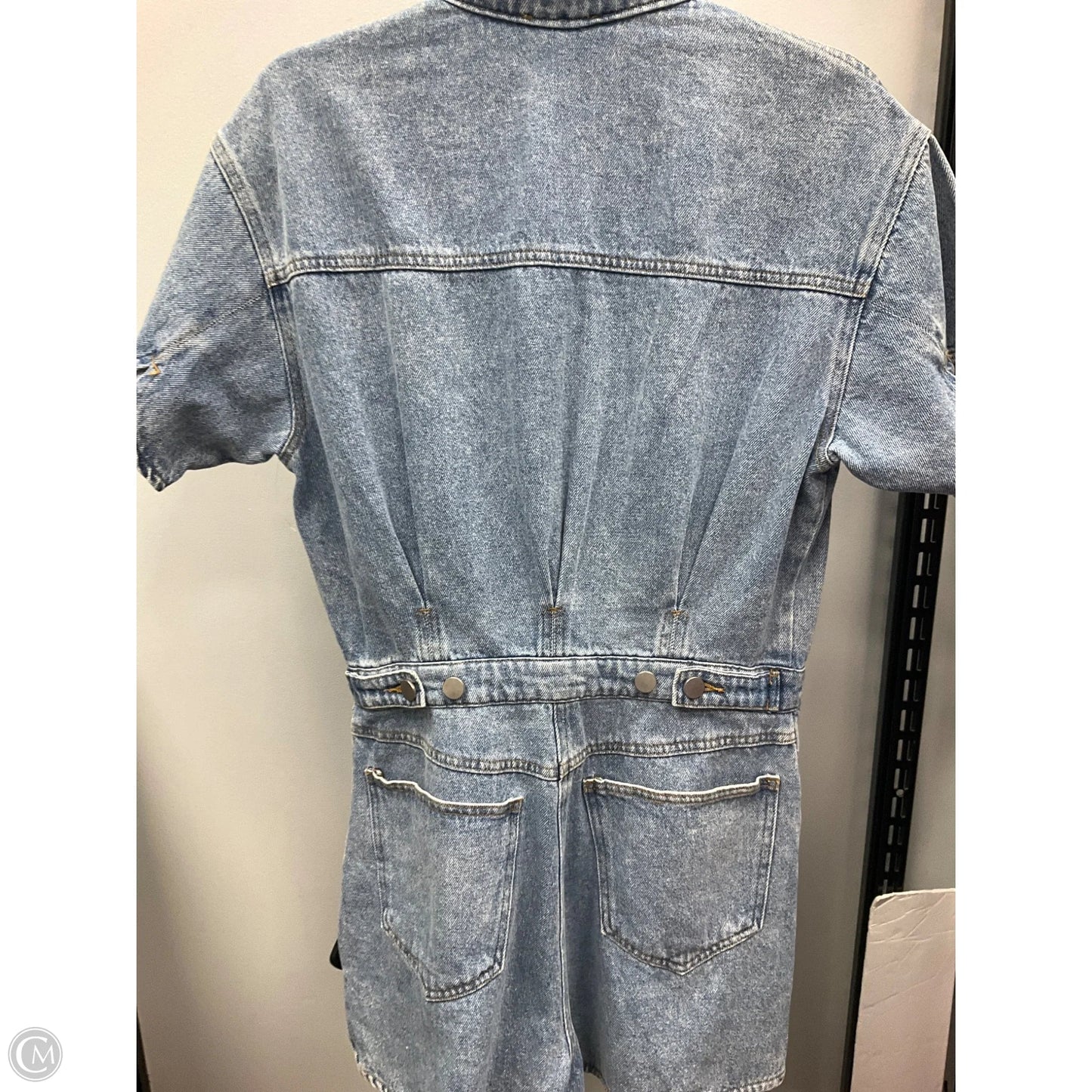 Romper By Clothes Mentor In Blue Denim, Size: 8