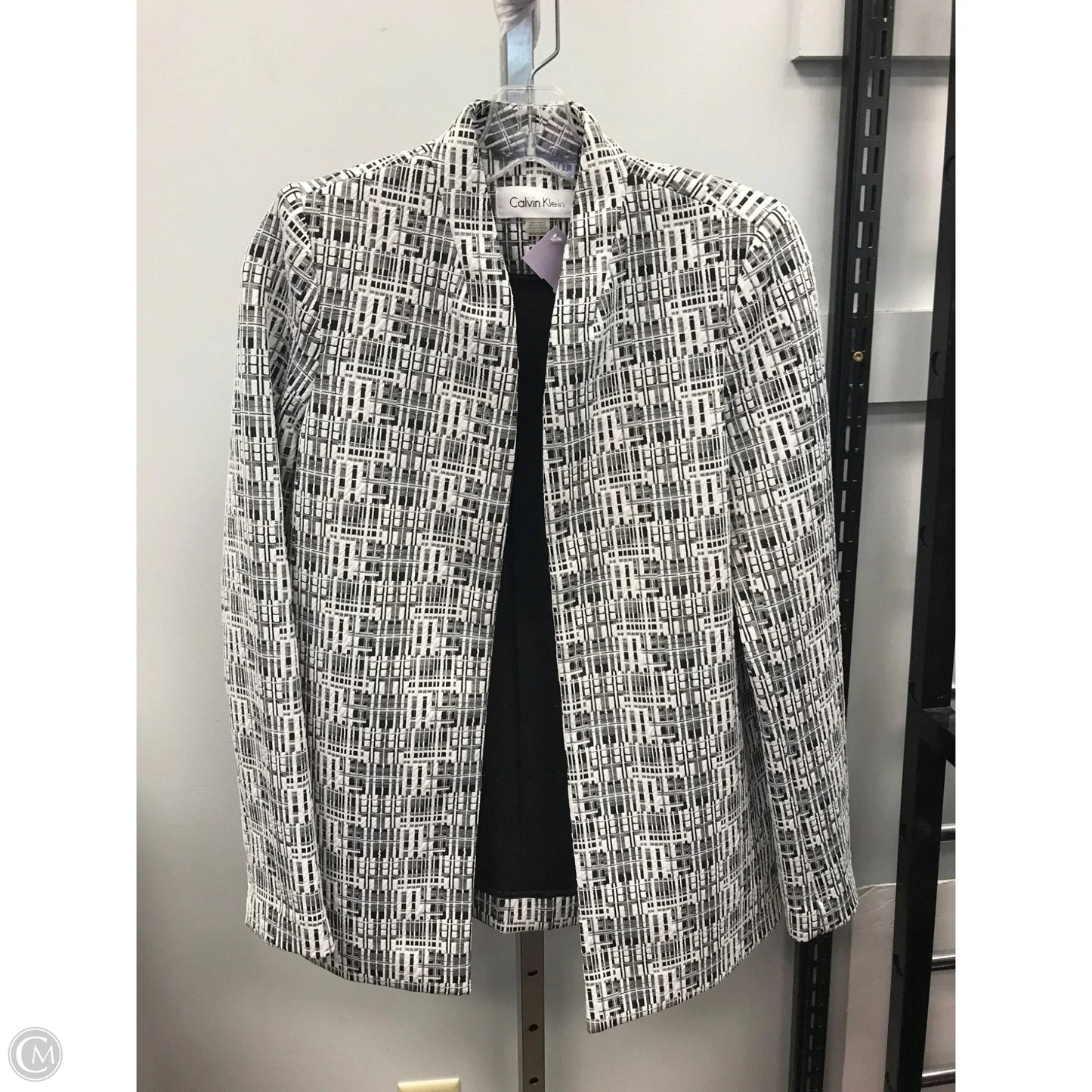 Blazer By Calvin Klein In Black & White, Size: 8p