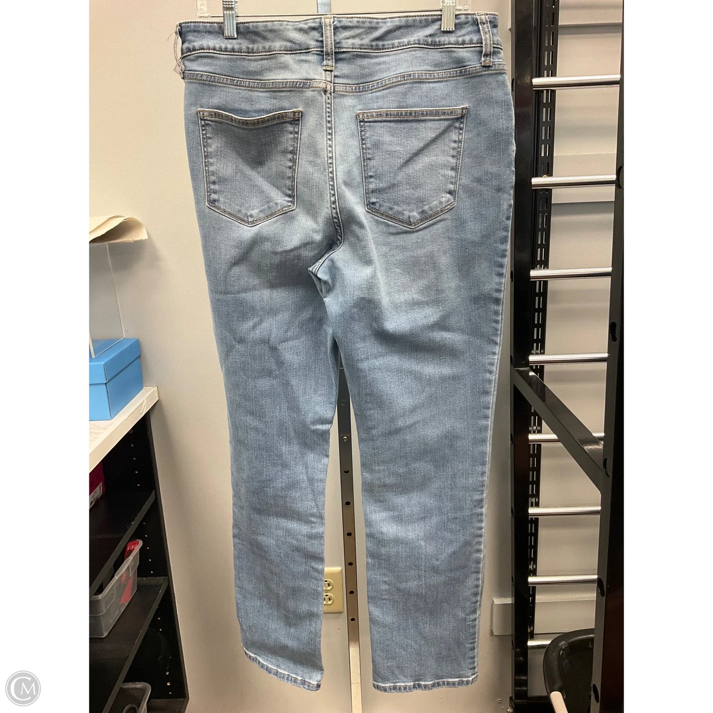 Jeans Straight By St Johns Bay In Blue Denim, Size: 12