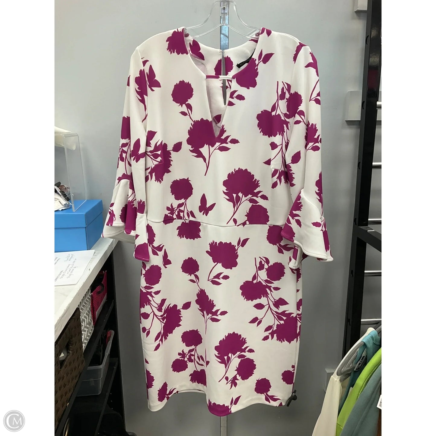 Dress Party Short By Boston Proper In Purple & White, Size: L