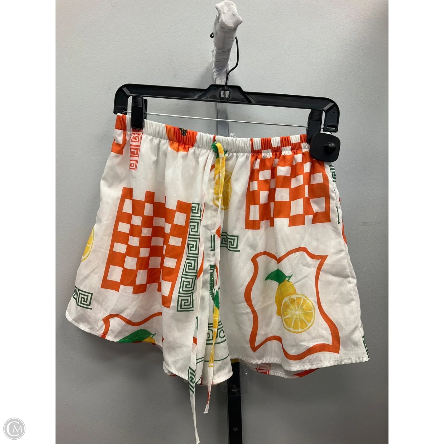 Shorts By Petal & Pup In Orange & White, Size: M