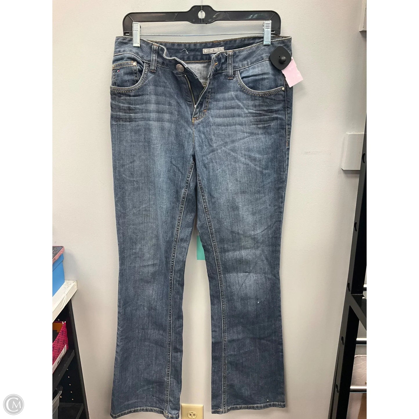 Jeans Boot Cut By Tommy Hilfiger In Blue Denim, Size: 6l