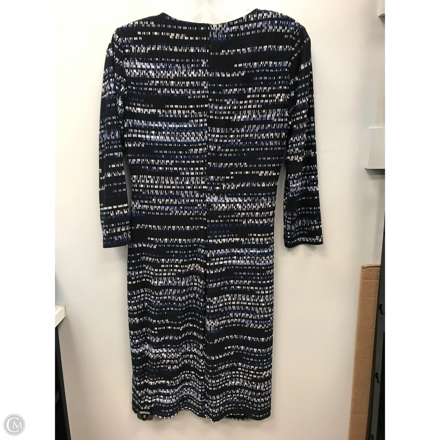 Dress Casual Midi By American Living In Black & Blue, Size: 6