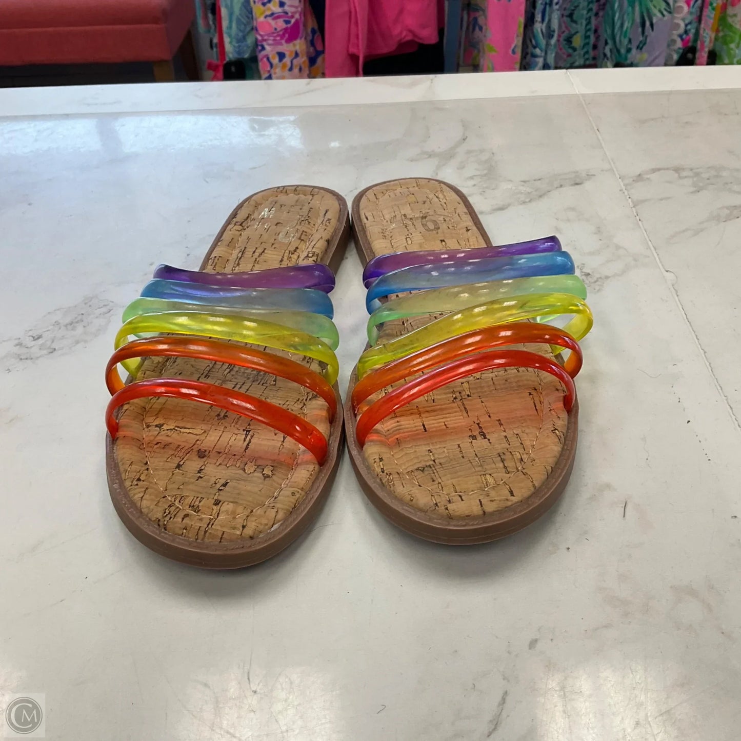 Sandals Flats By Mix No 6 In Multi-colored, Size: 6