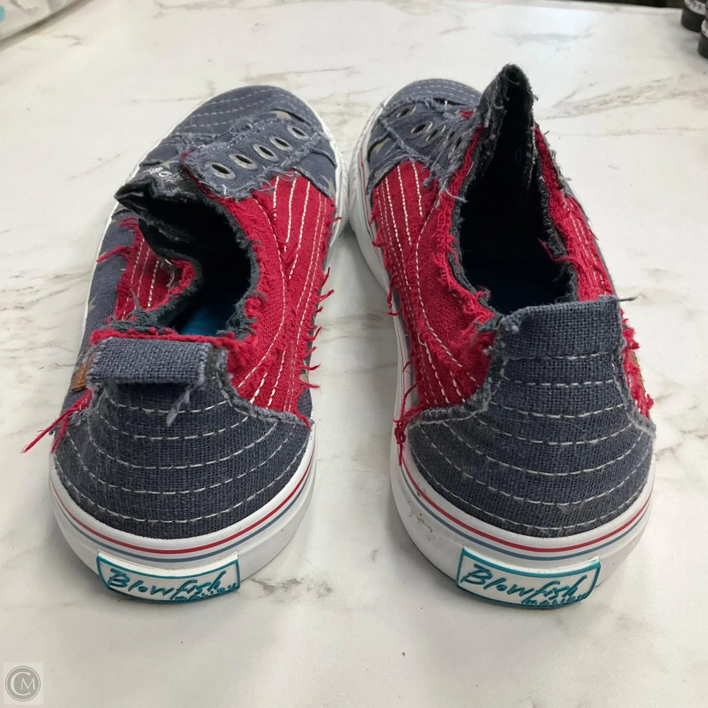 Shoes Sneakers By Blowfish In Blue Red & White, Size: 9