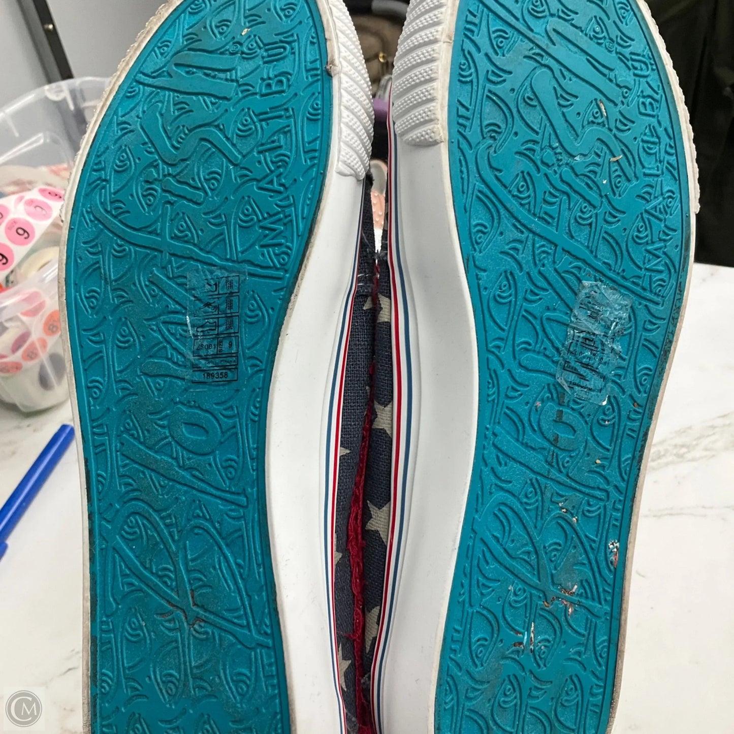 Shoes Sneakers By Blowfish In Blue Red & White, Size: 9