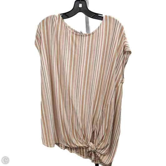 Top Sleeveless By Max Studio In Striped Pattern, Size: 1x