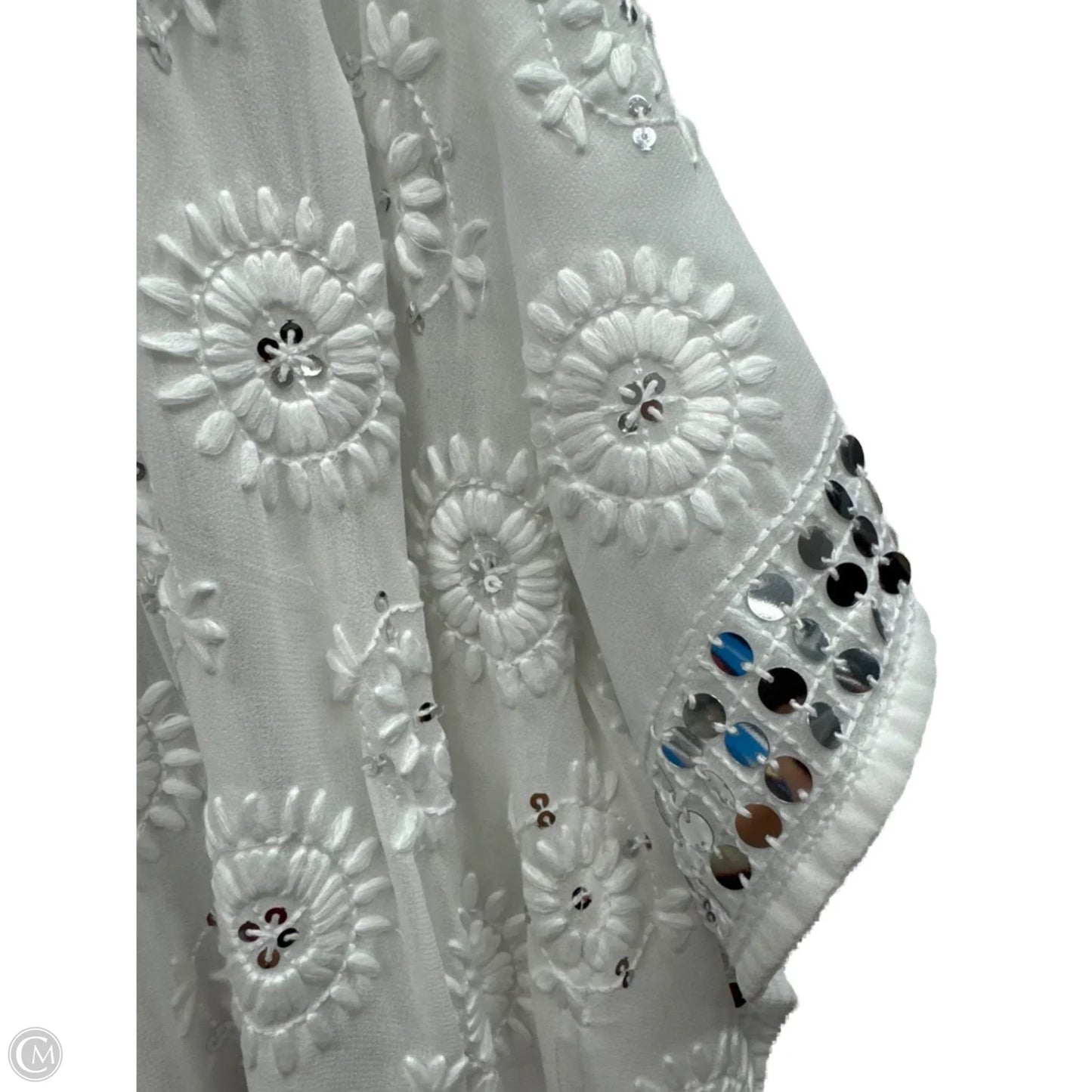 Kimono By Soft Surroundings In Silver & White, Size: Osfm