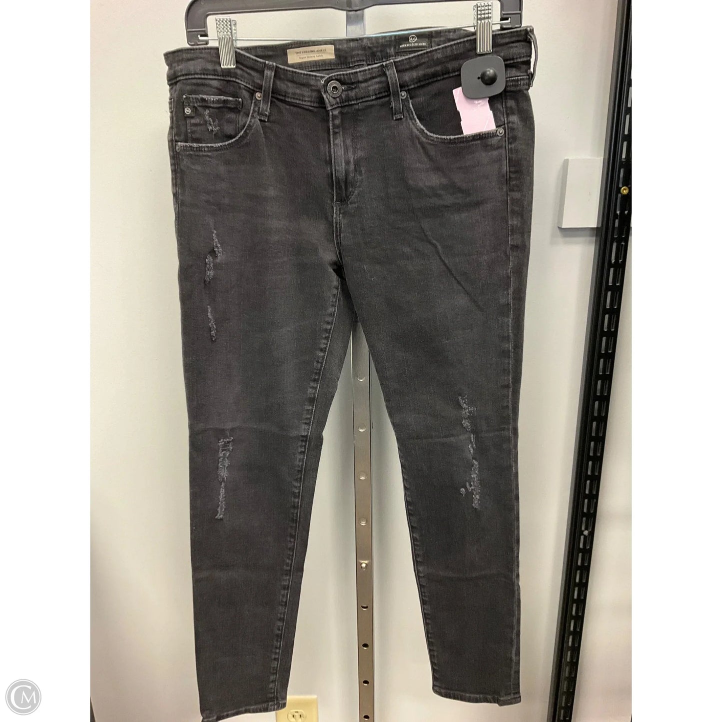 Jeans Skinny By Adriano Goldschmied In Black Denim, Size: 10