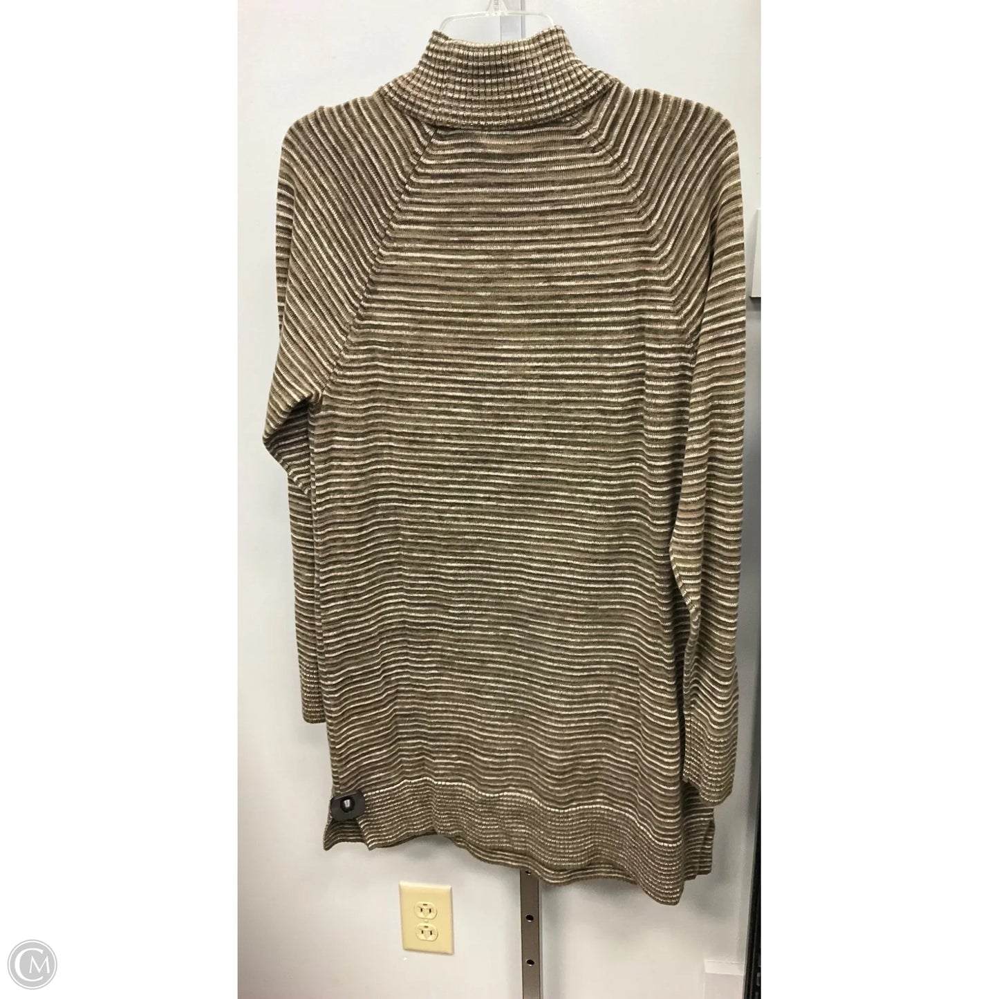 Dress Sweater By Eight Eight Eight In Brown & Green, Size: L