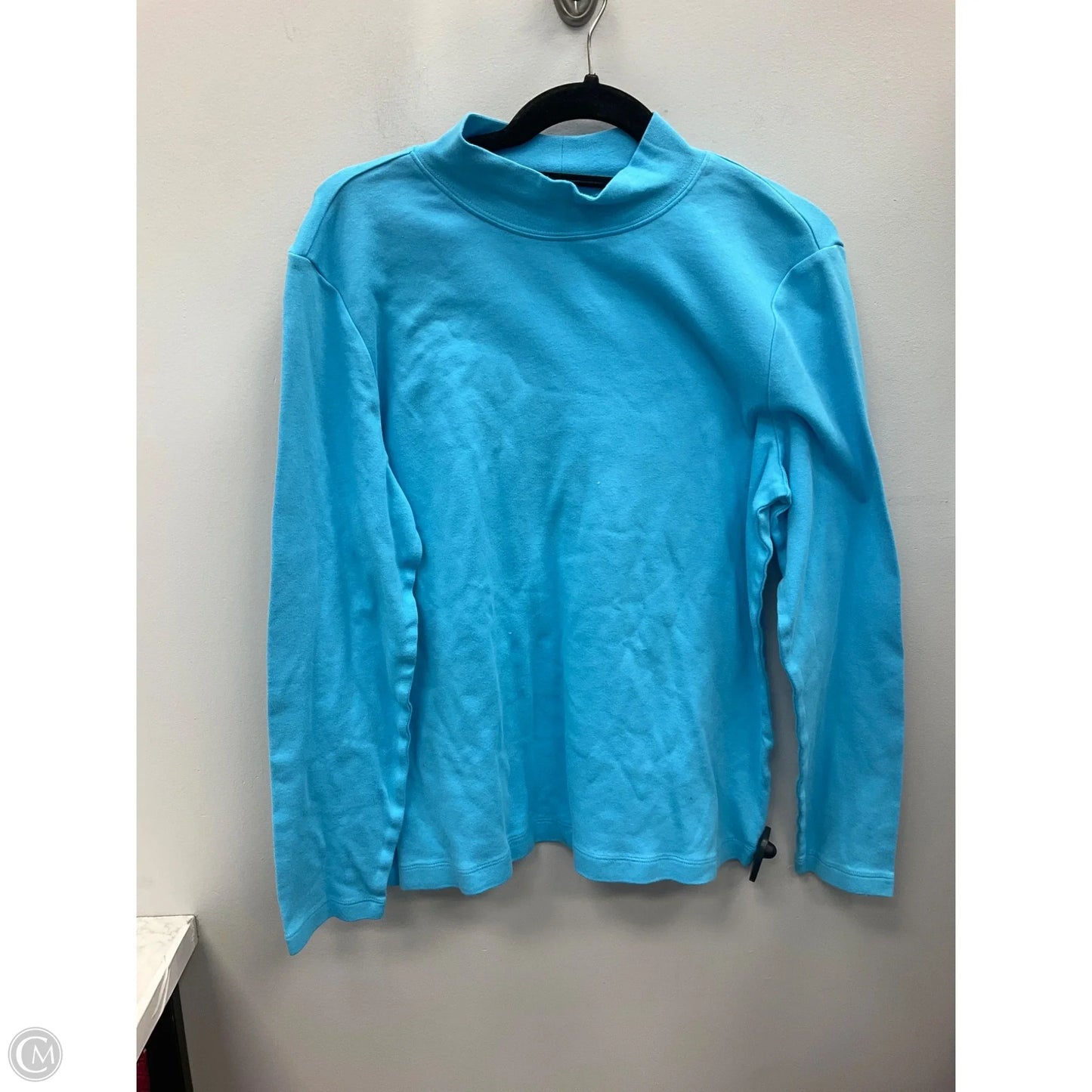 Top Long Sleeve By Karen Scott In Blue, Size: L