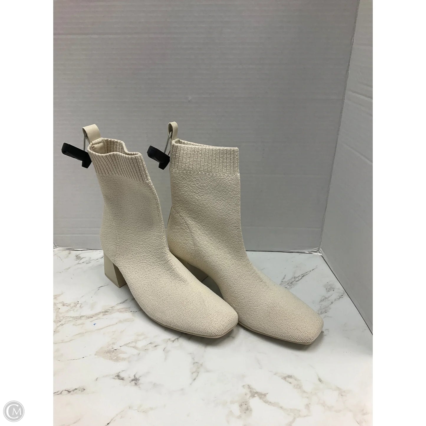 Boots Mid-calf Heels By Cushionaire In Cream, Size: 8