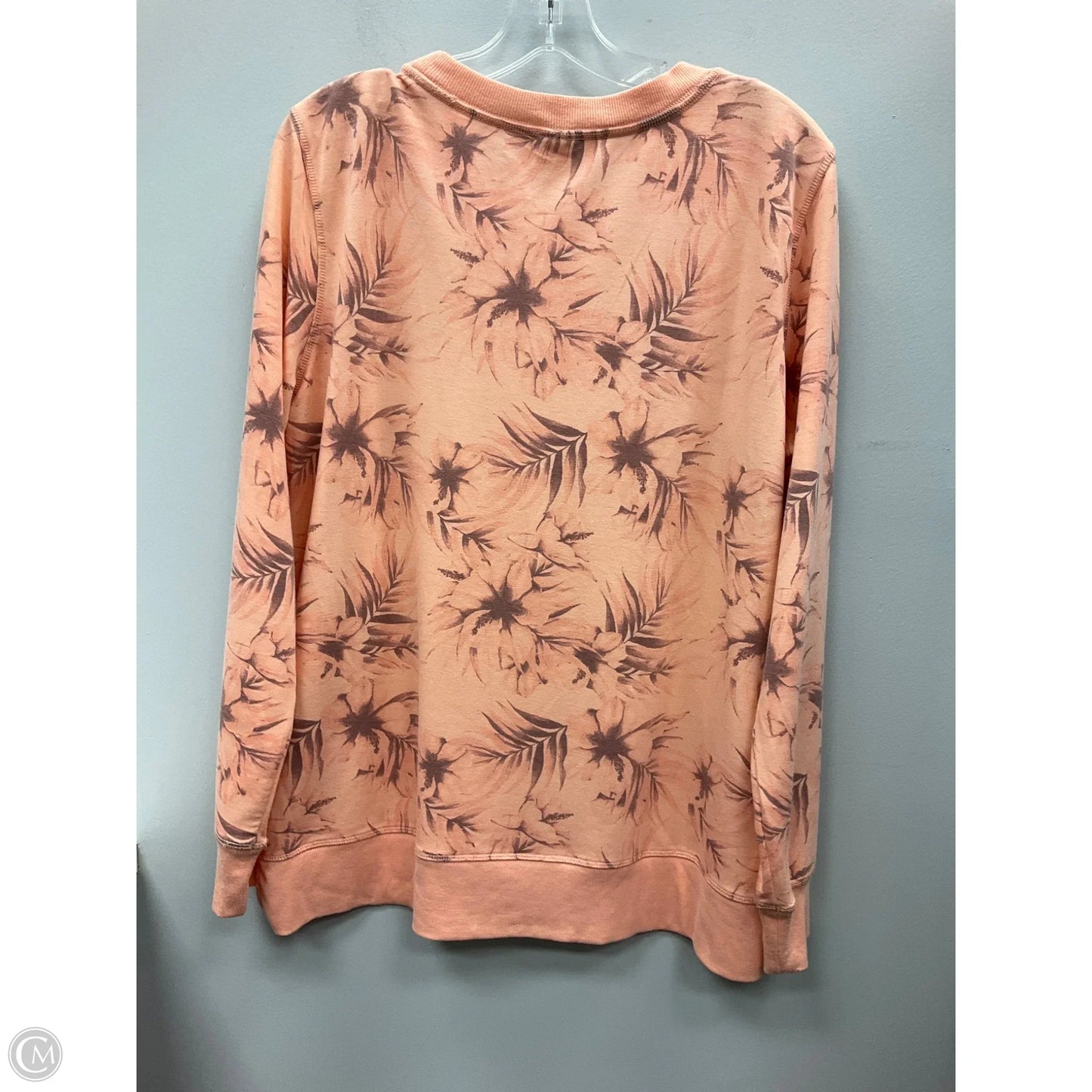 Top Long Sleeve By Jockey In Orange, Size: Xl