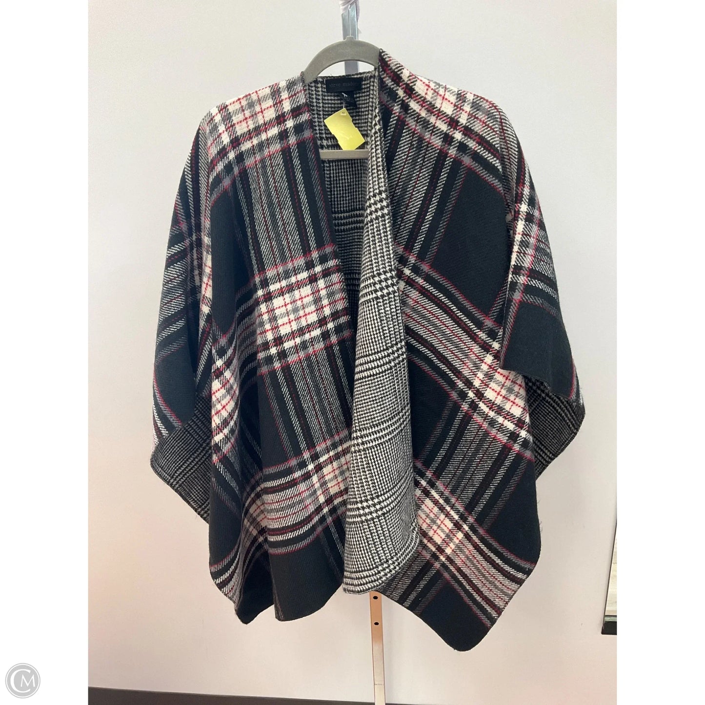 Shawl By Steve Madden In Plaid Pattern, Size: Osfm