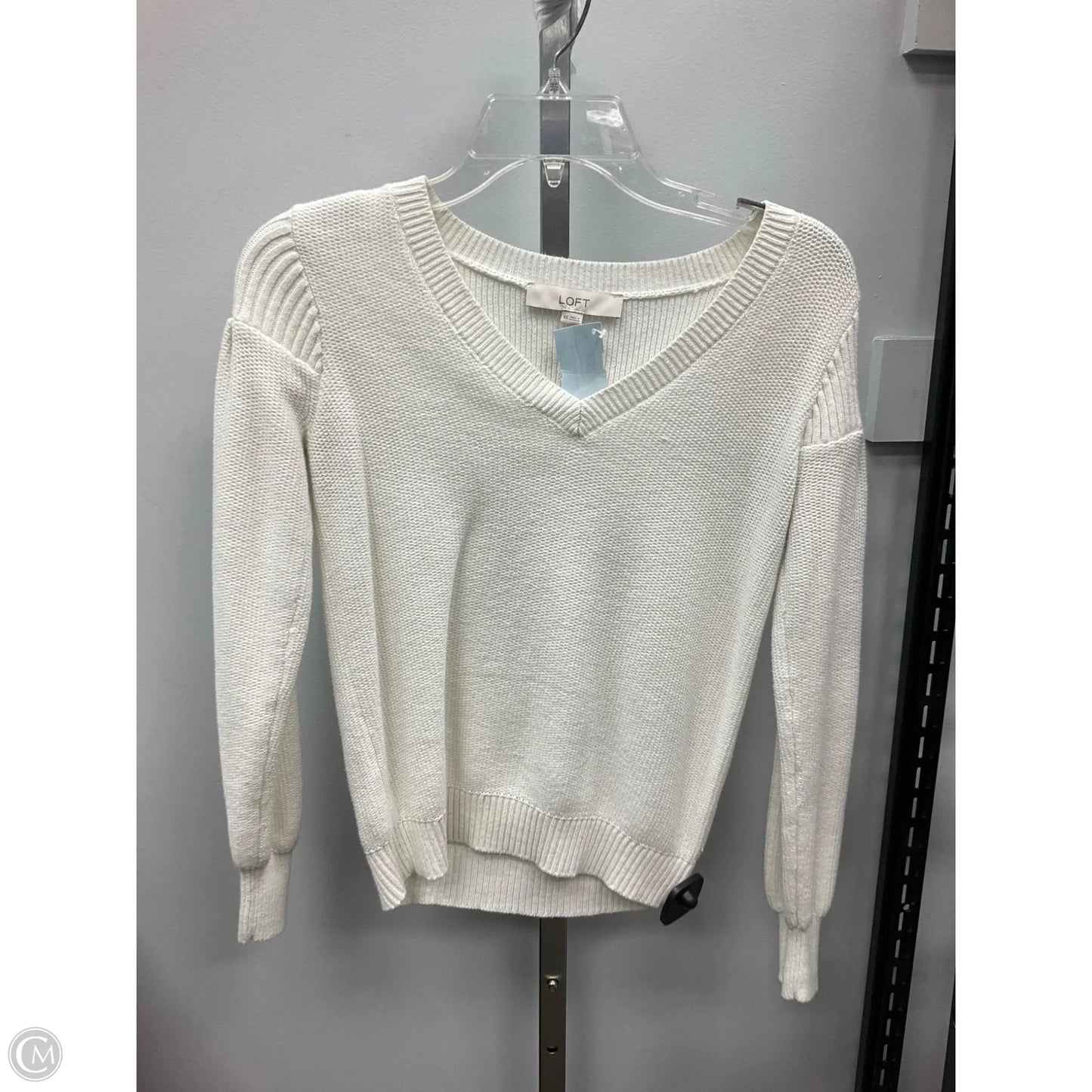 Sweater By Loft In Cream, Size: Xs