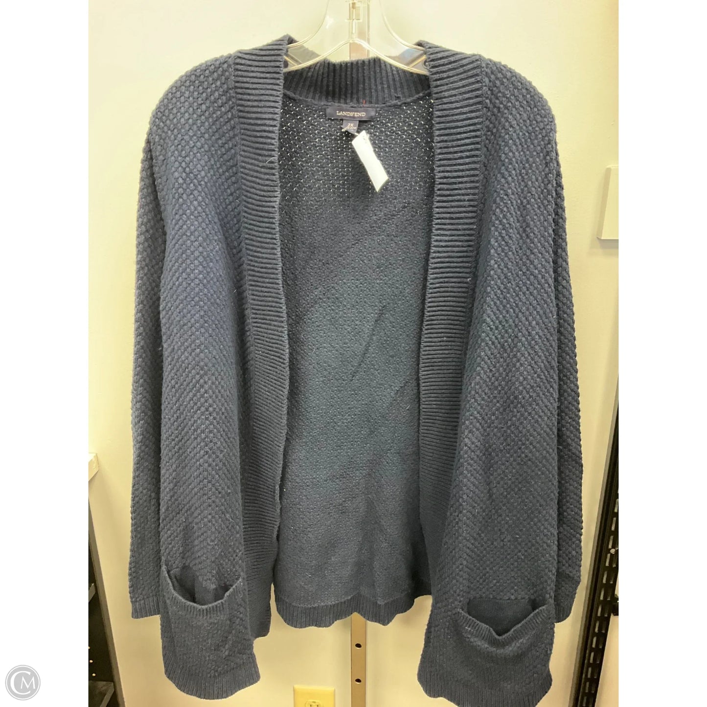 Cardigan By Lands End In Blue, Size: 2x