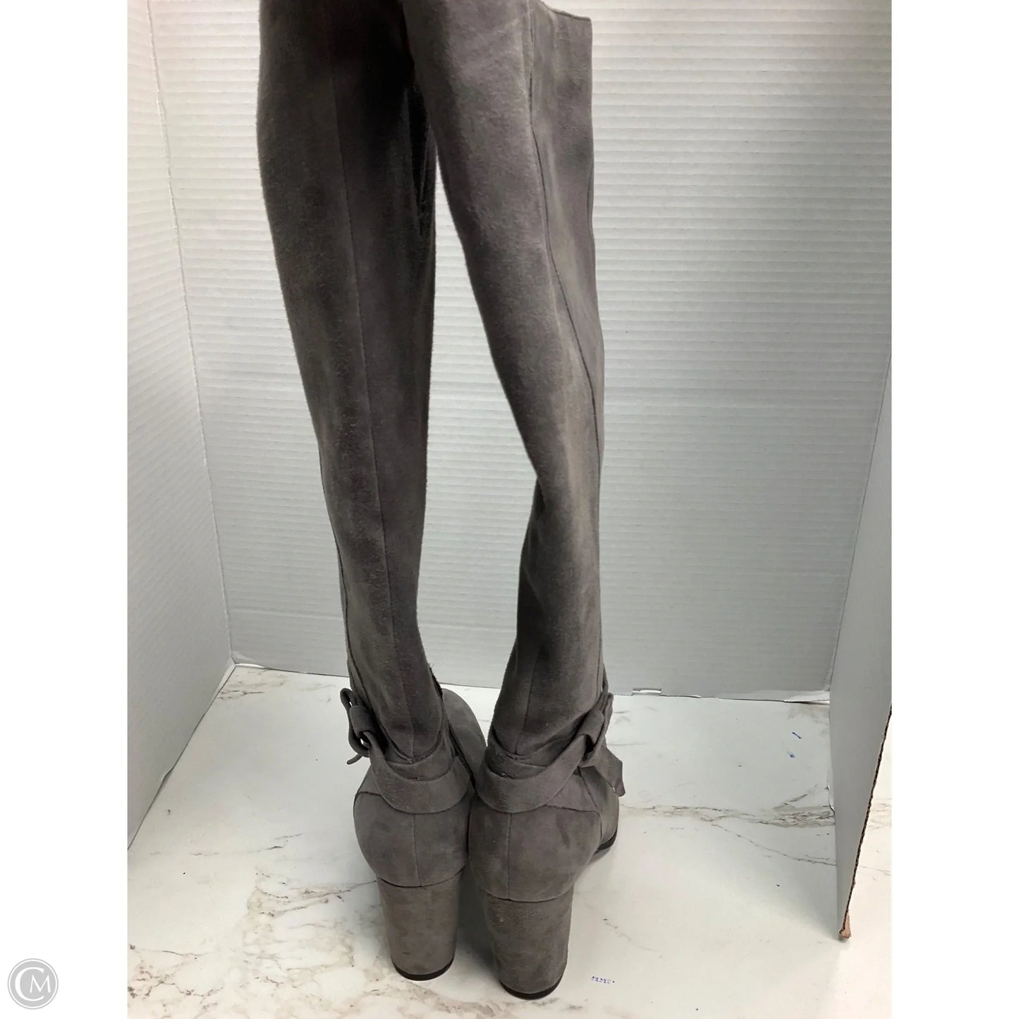 Boots Knee Heels By Bandolino In Grey, Size: 6