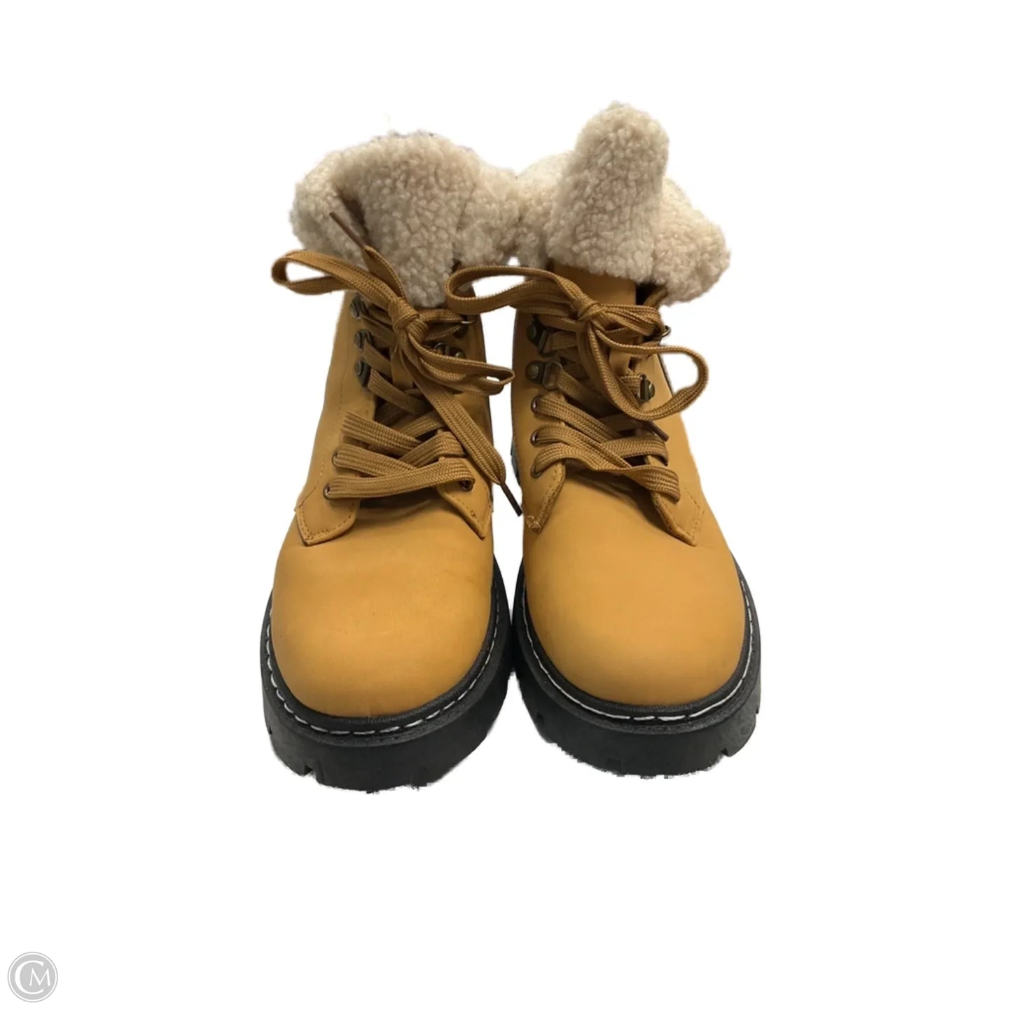 Boots Hiking By Rouge In Brown & Cream, Size: 10