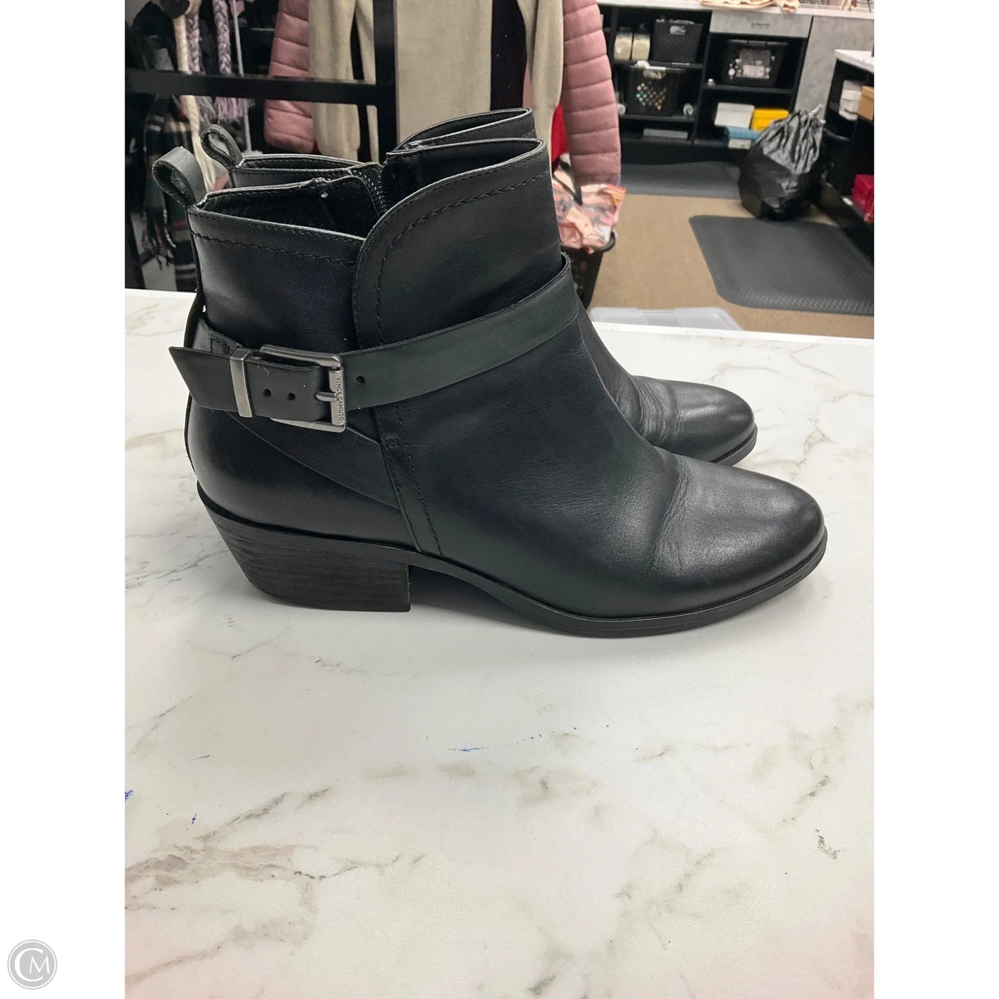 Boots Ankle Heels By Vince Camuto In Black, Size: 8.5