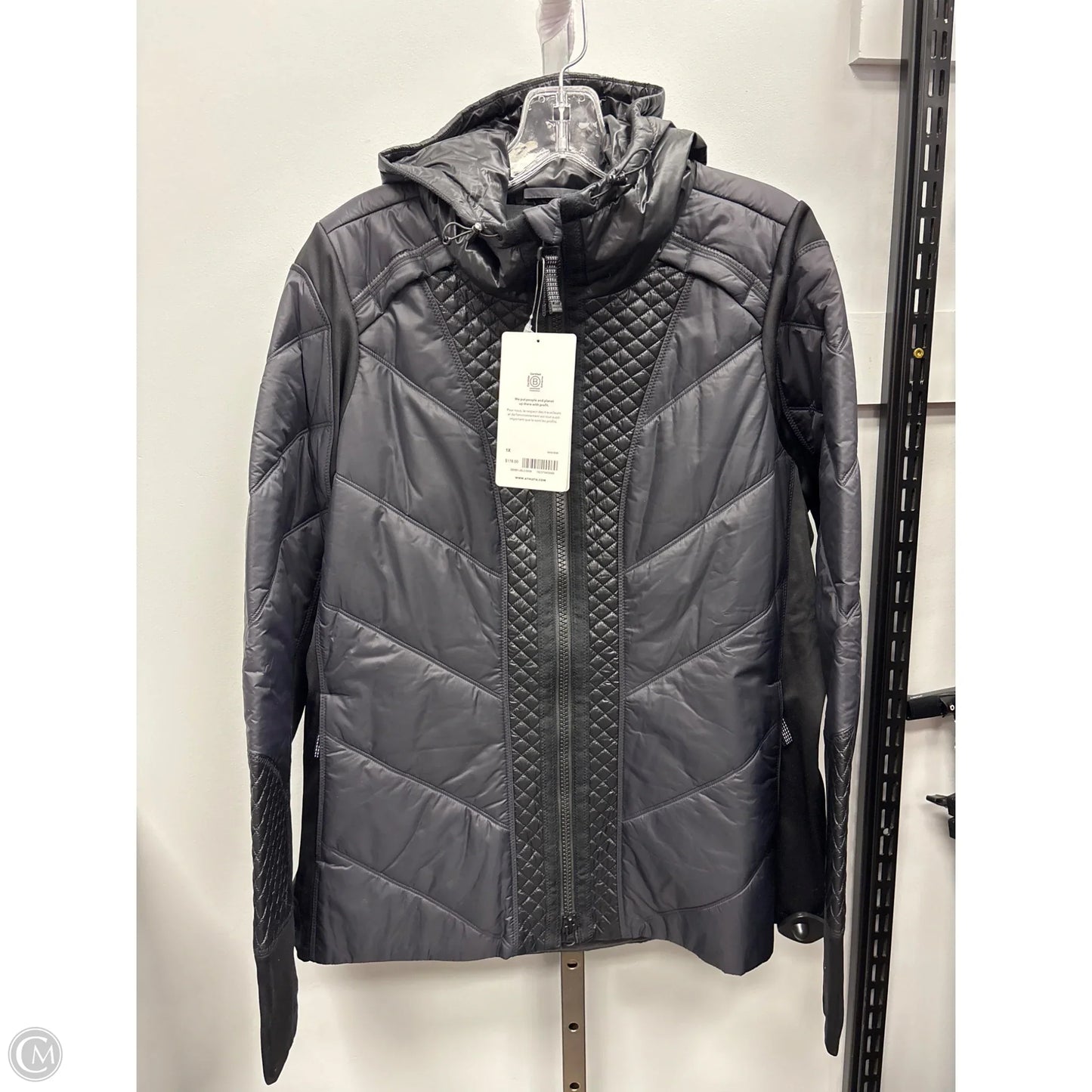 Jacket Puffer & Quilted By Athleta In Black, Size: 1x