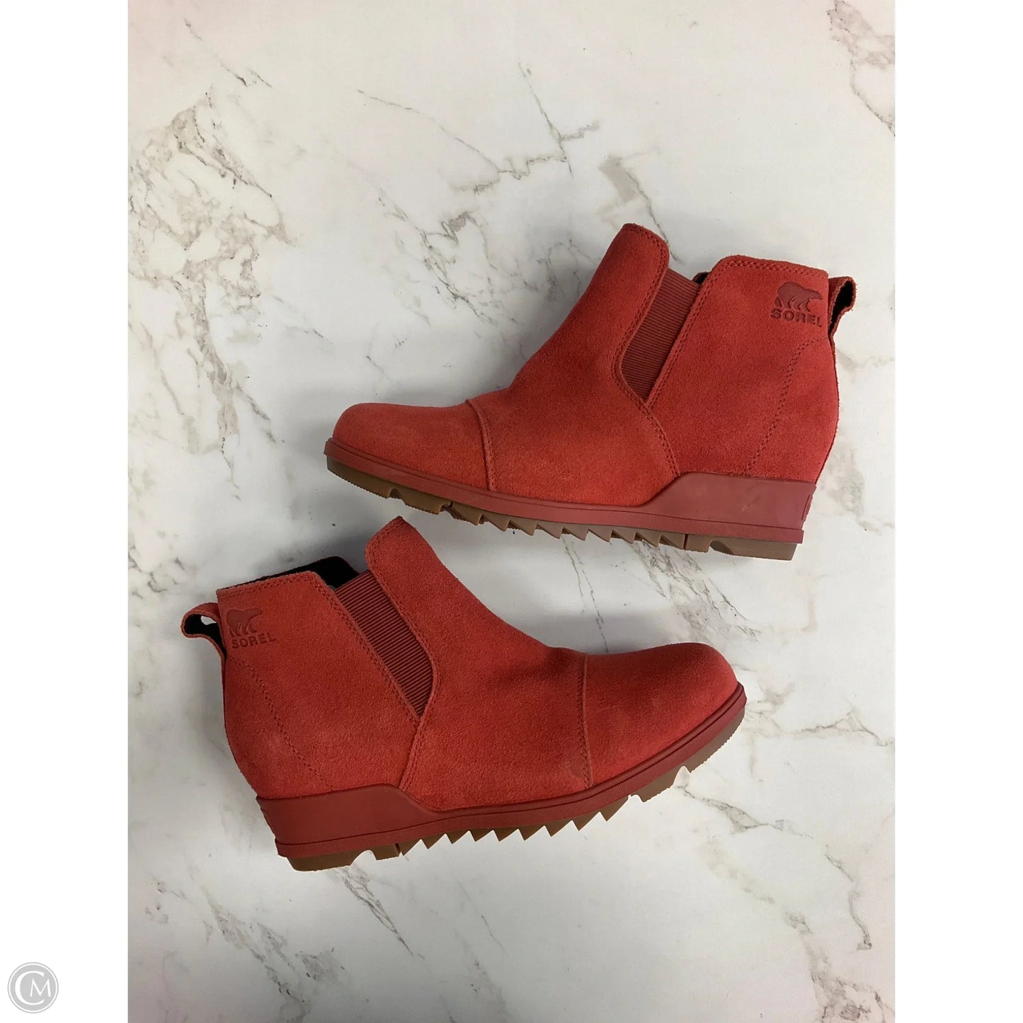 Boots Ankle Heels By Sorel In Orange, Size: 8.5