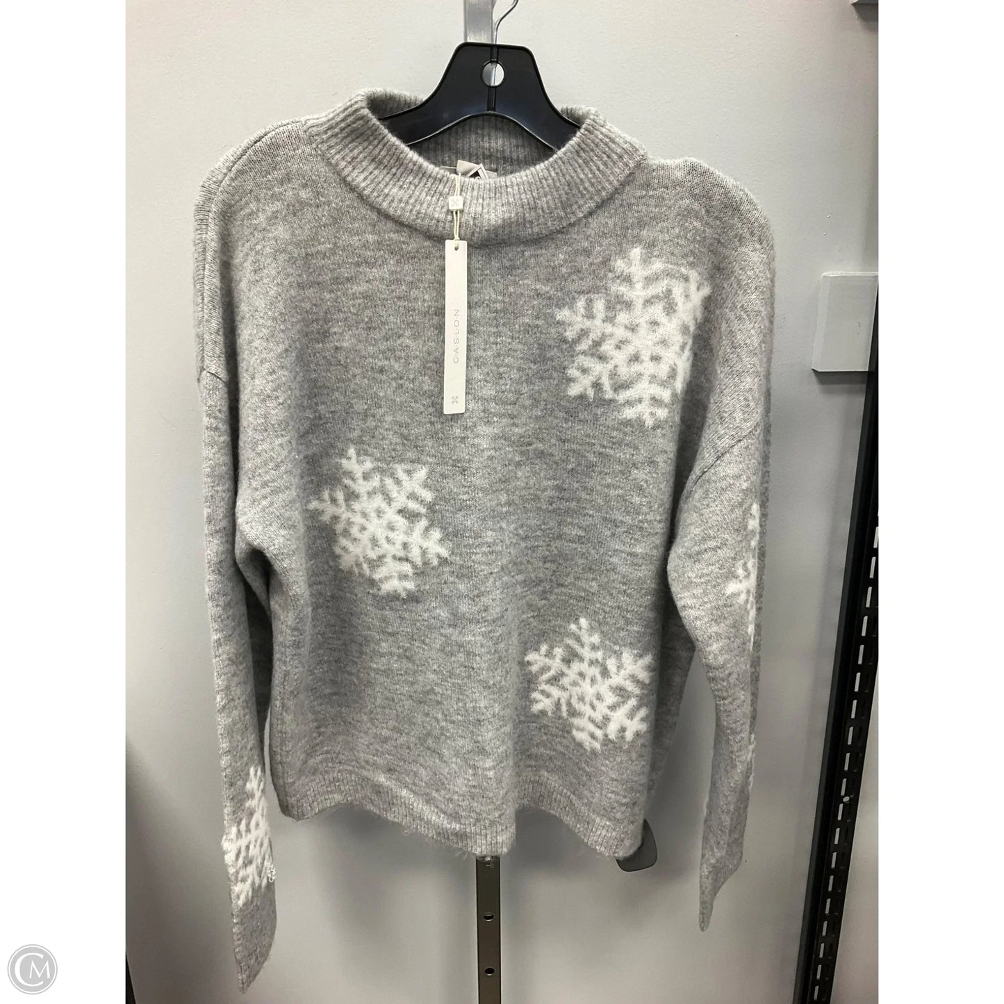 Sweater By Caslon In Green & White, Size: S