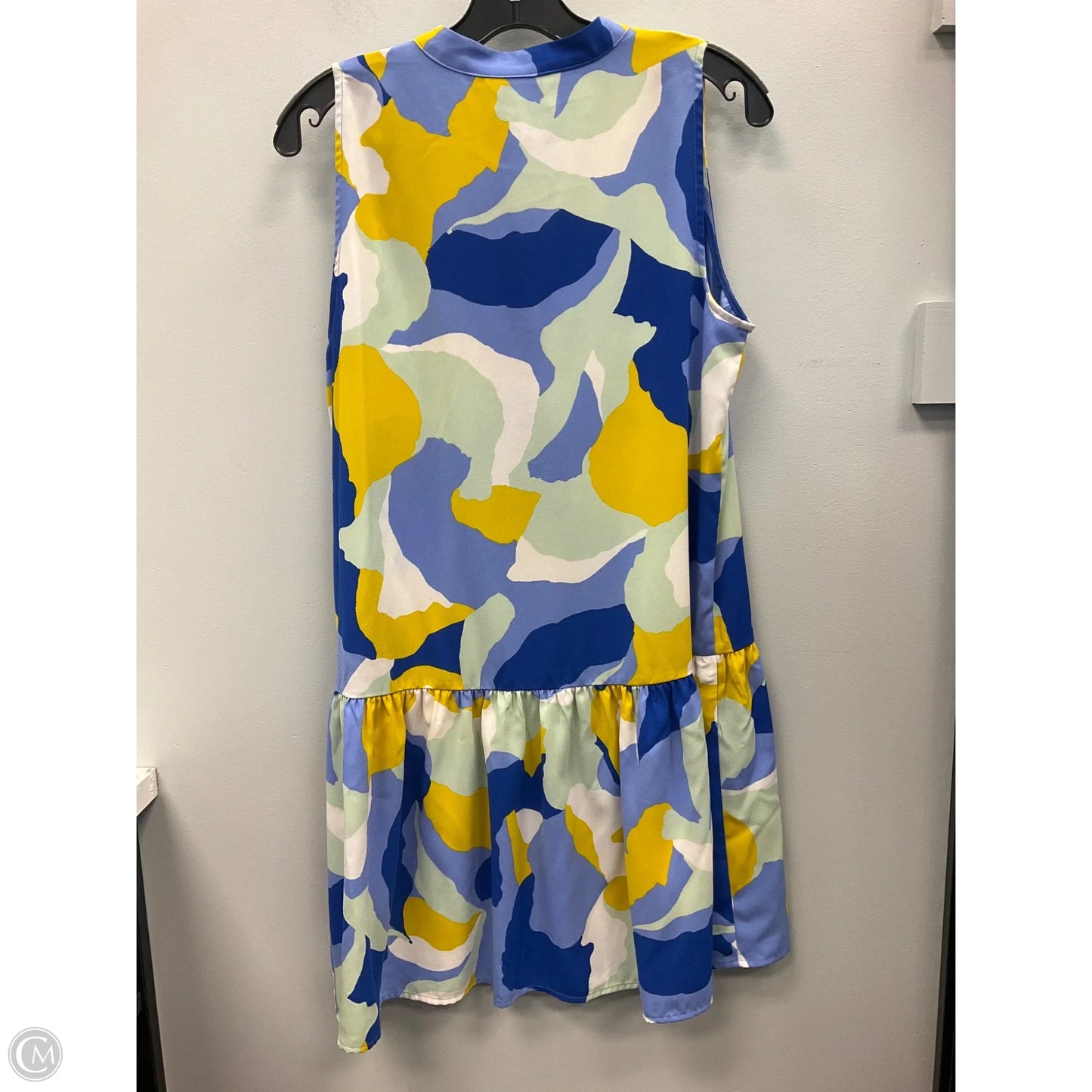 Dress Casual Short By Nine West Apparel In Blue & Yellow, Size: M
