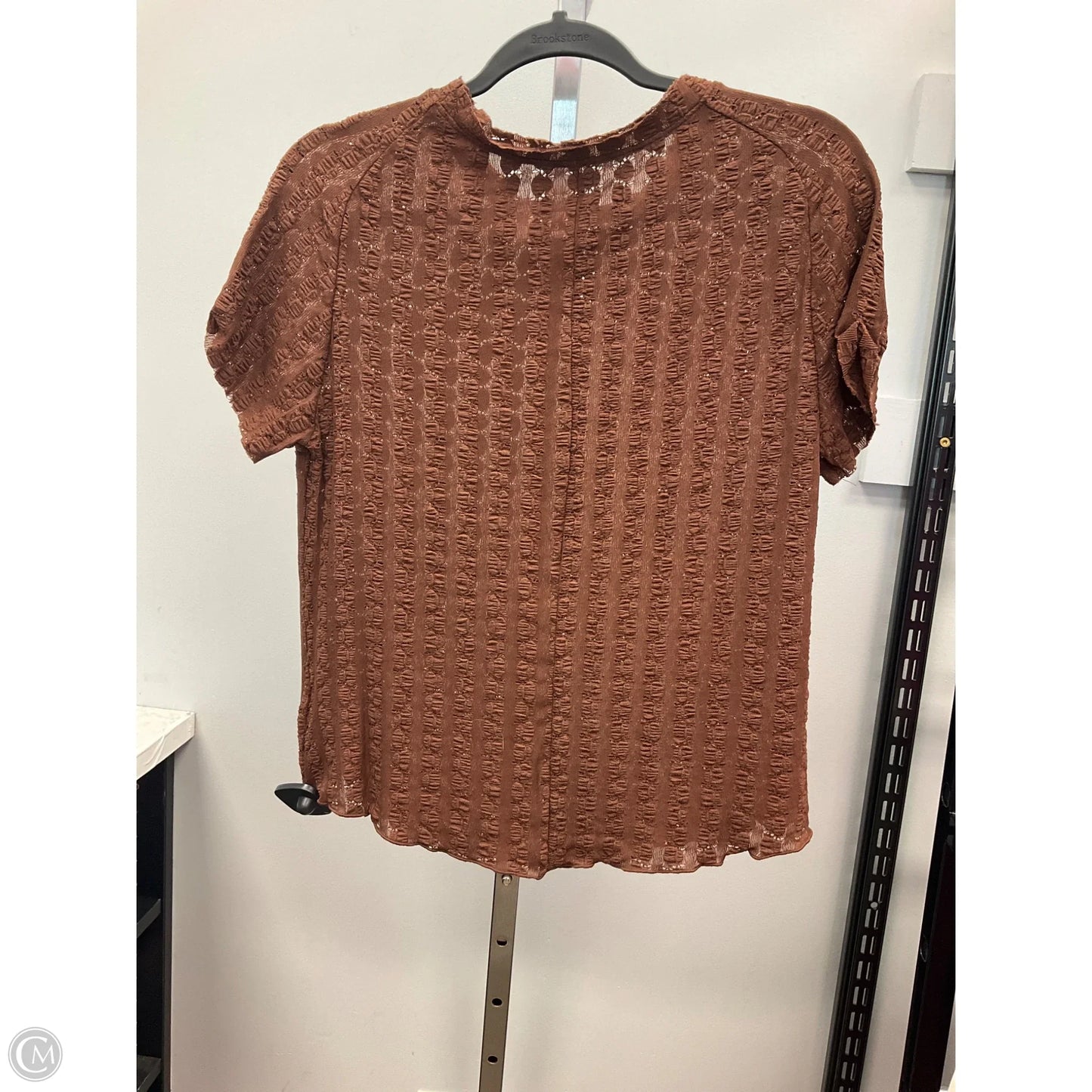 Top Short Sleeve By Free People In Brown, Size: Xl