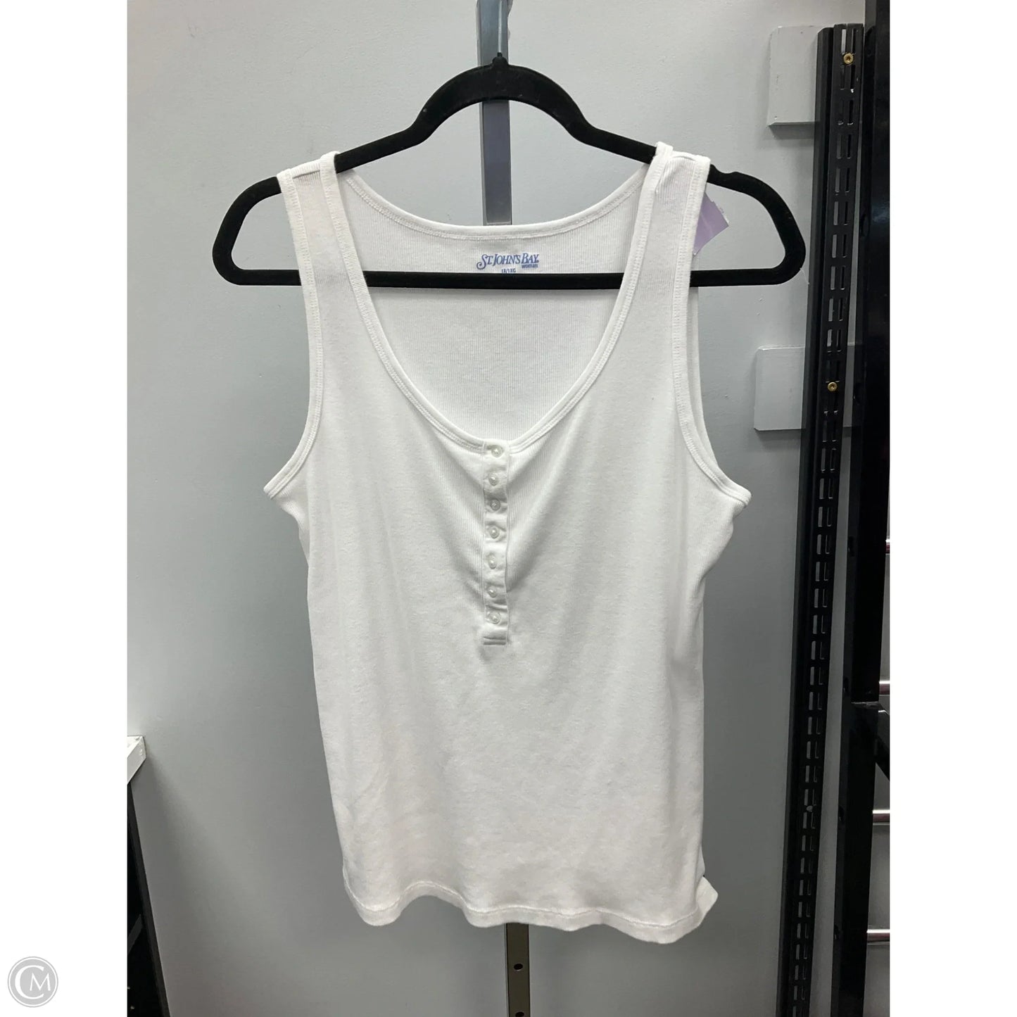 Tank Top By St Johns Bay In White, Size: 1x