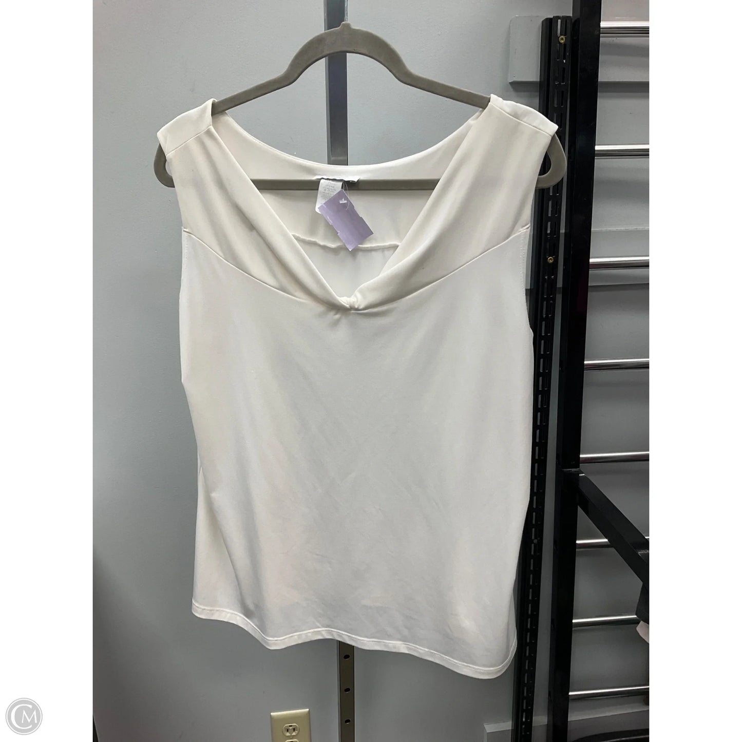 Top Sleeveless By Dressbarn In White, Size: 2x
