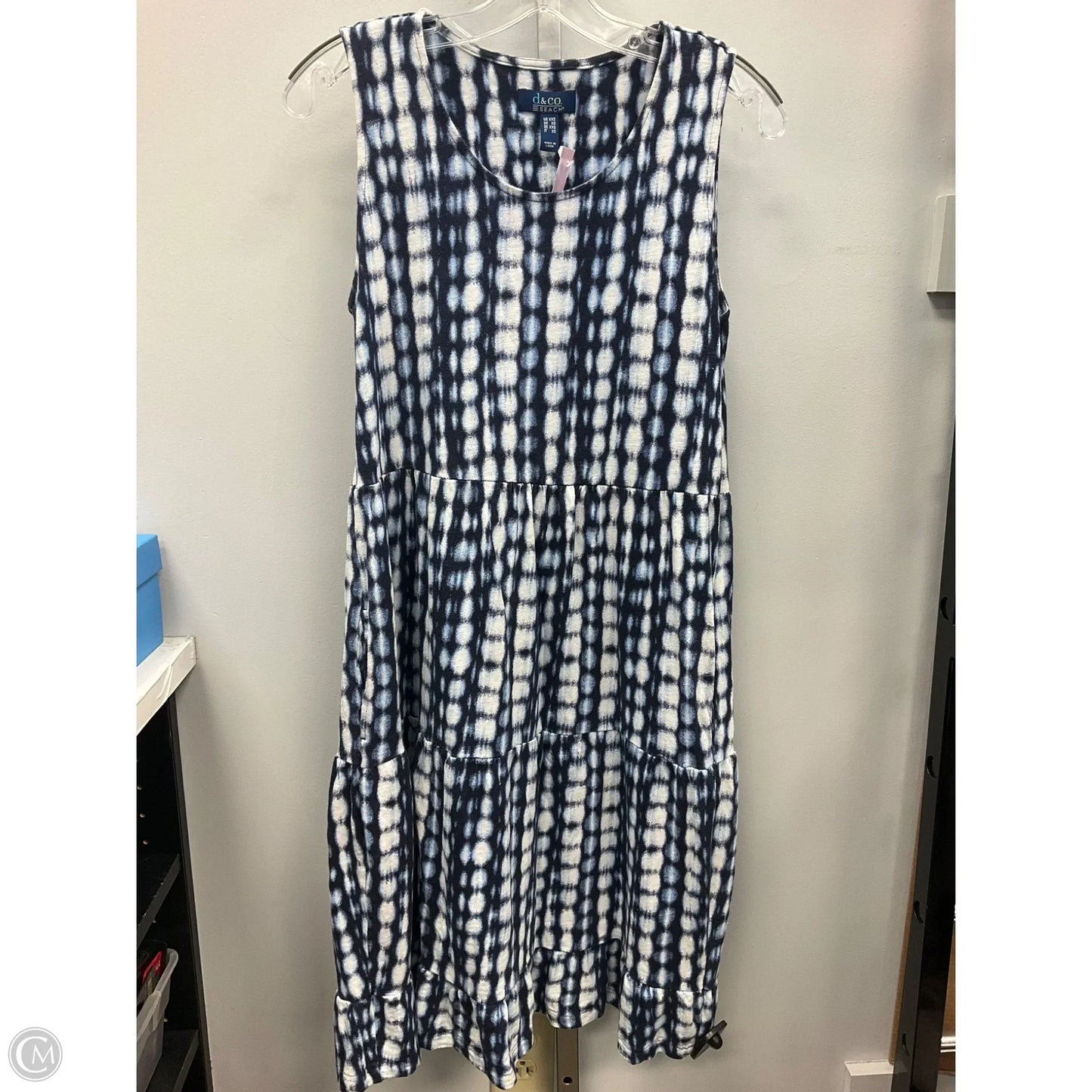 Dress Casual Short By D&co. In Blue & White, Size: Xxs