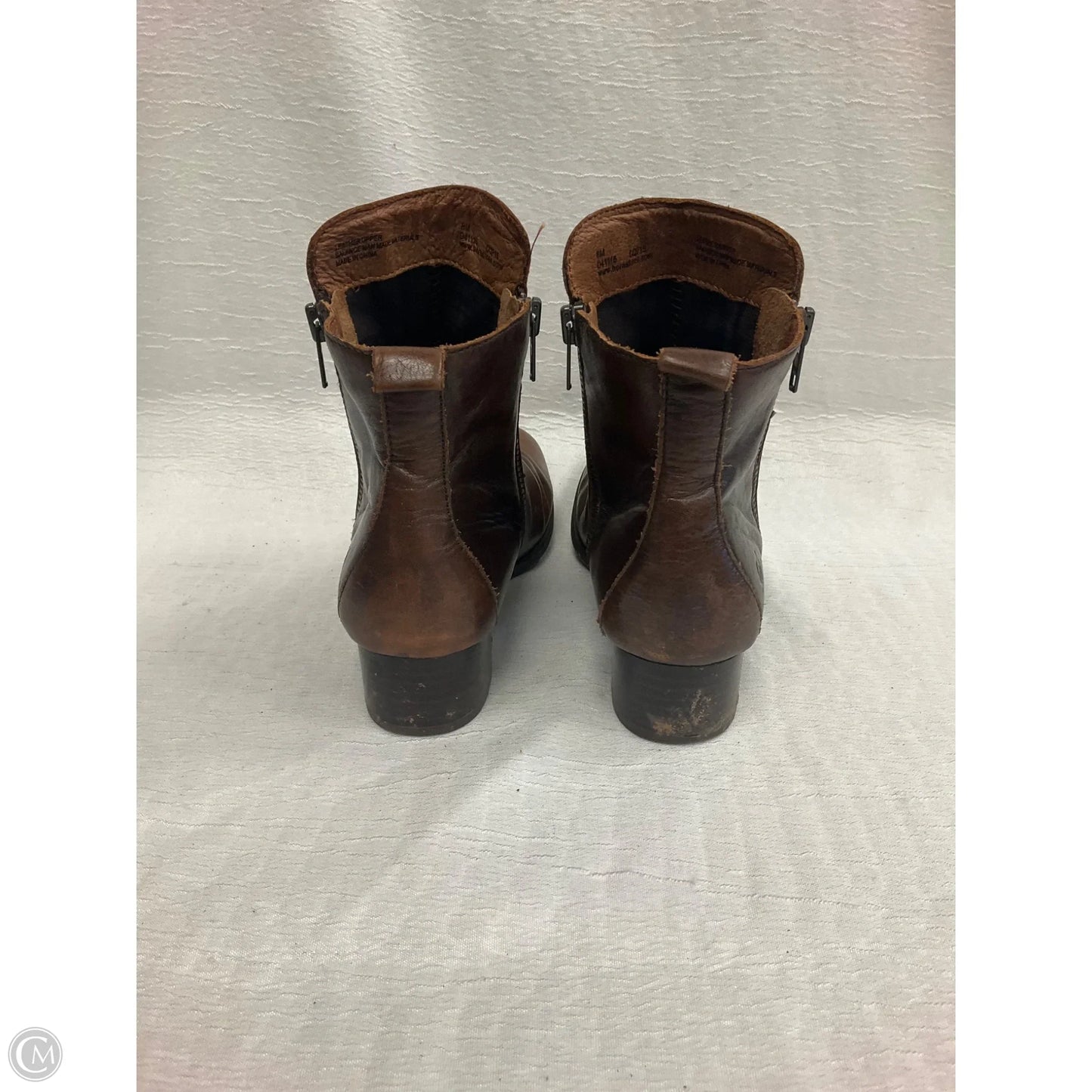 Boots Ankle Heels By Born In Brown, Size: 8