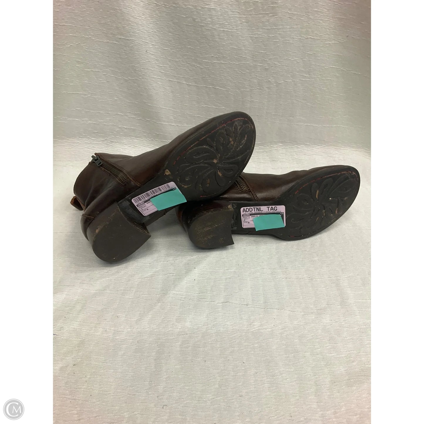 Boots Ankle Heels By Born In Brown, Size: 8