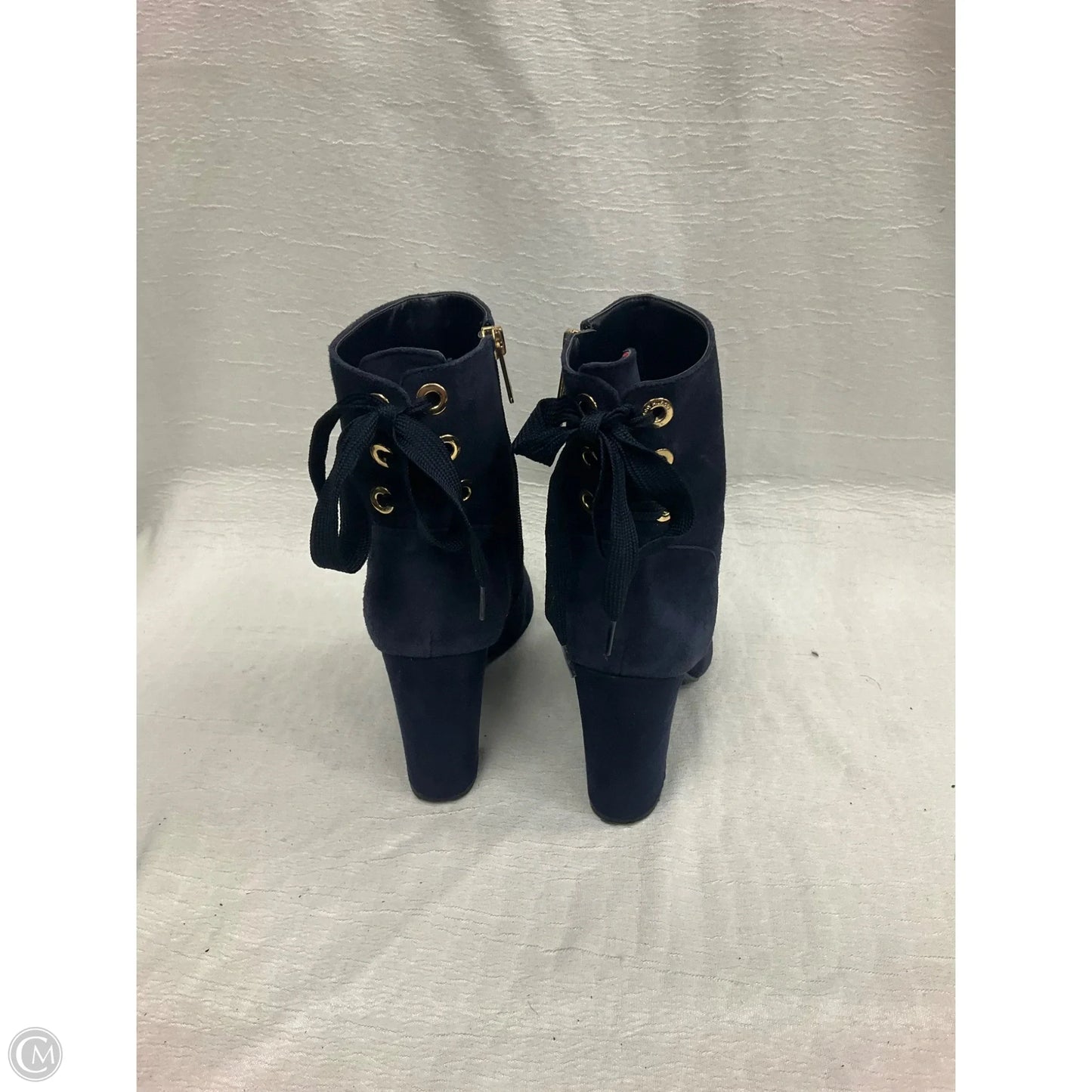 Boots Ankle Heels By Tommy Hilfiger In Navy, Size: 7.5