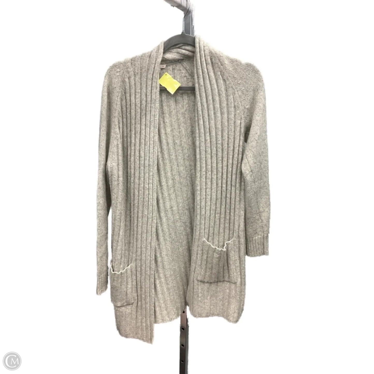 Sweater Cardigan By Gap In Grey, Size: S