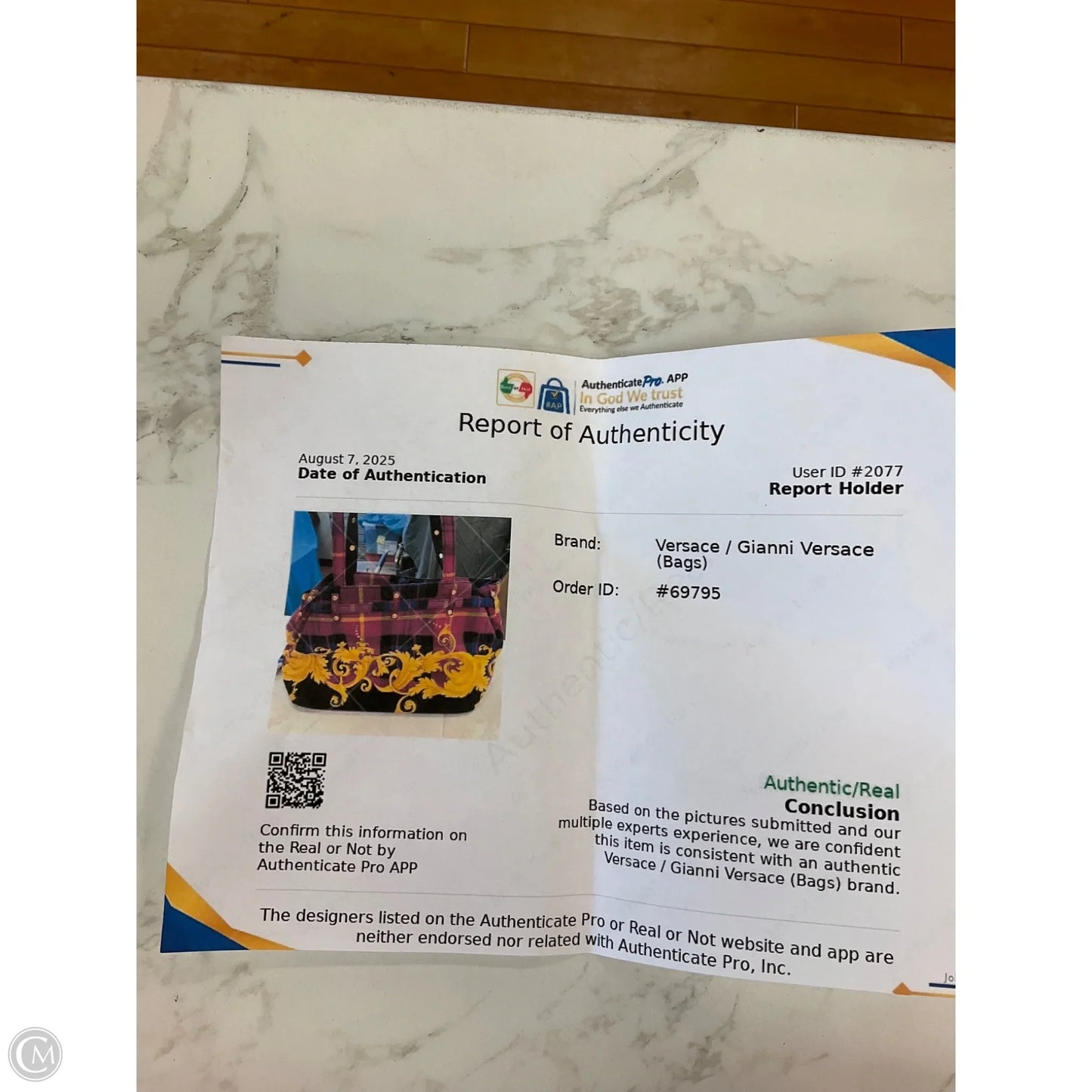 Handbag Luxury Designer By Versace, Size: Medium