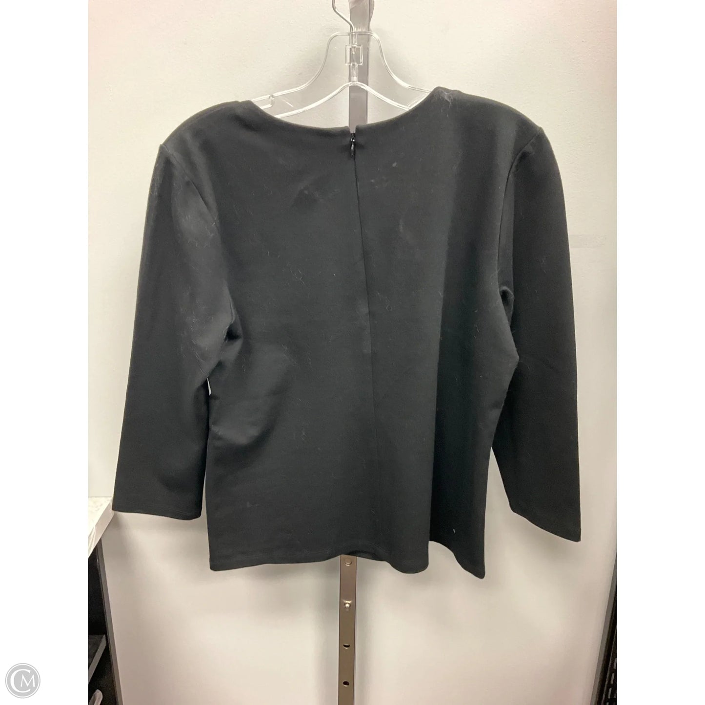 Top 3/4 Sleeve By Talbots In Black, Size: M