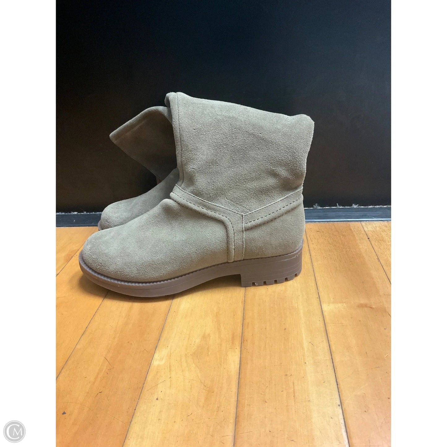 Boots Mid-calf Heels By Cmc In Taupe, Size: 6.5